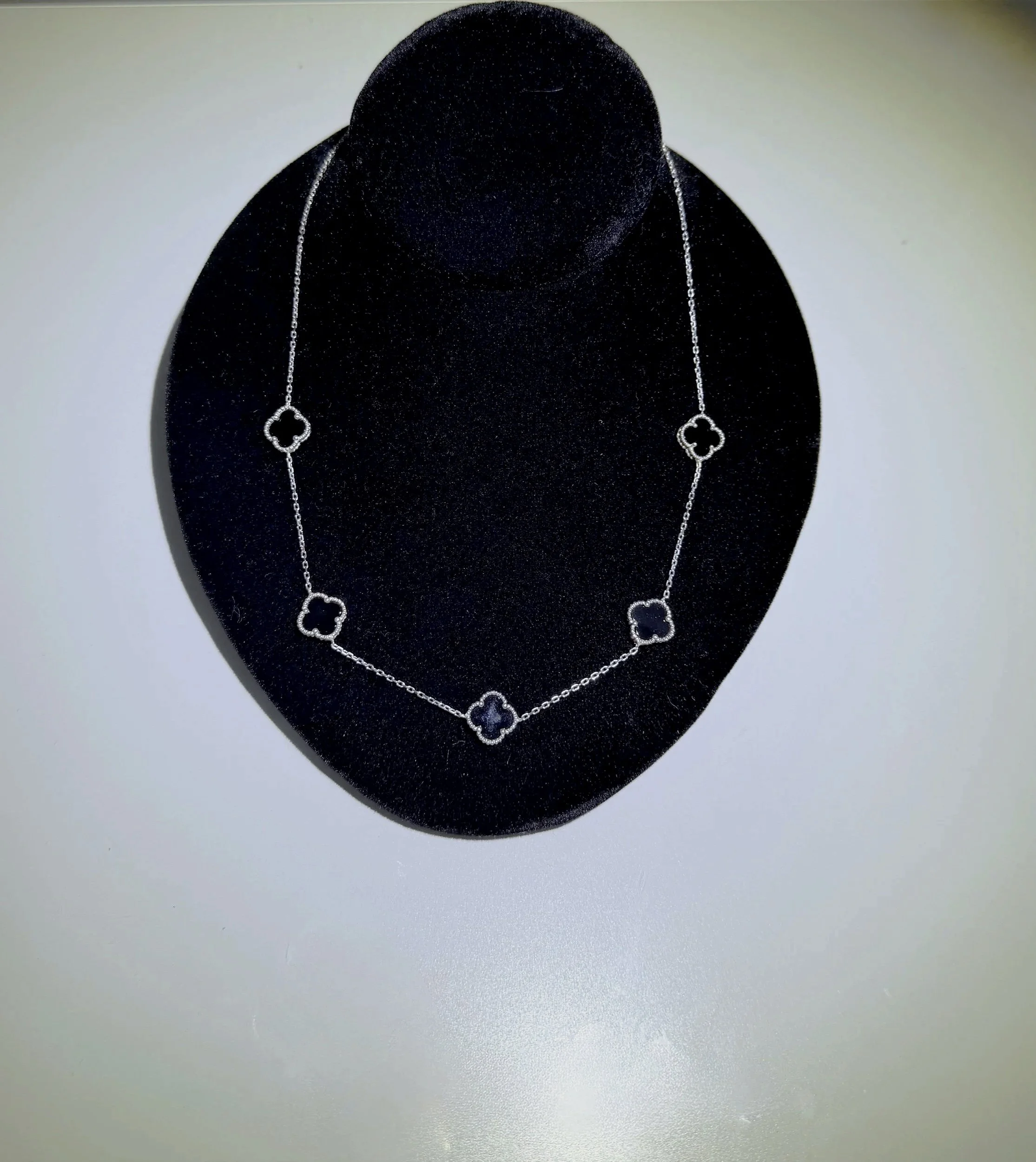 925 silver flower designs necklace