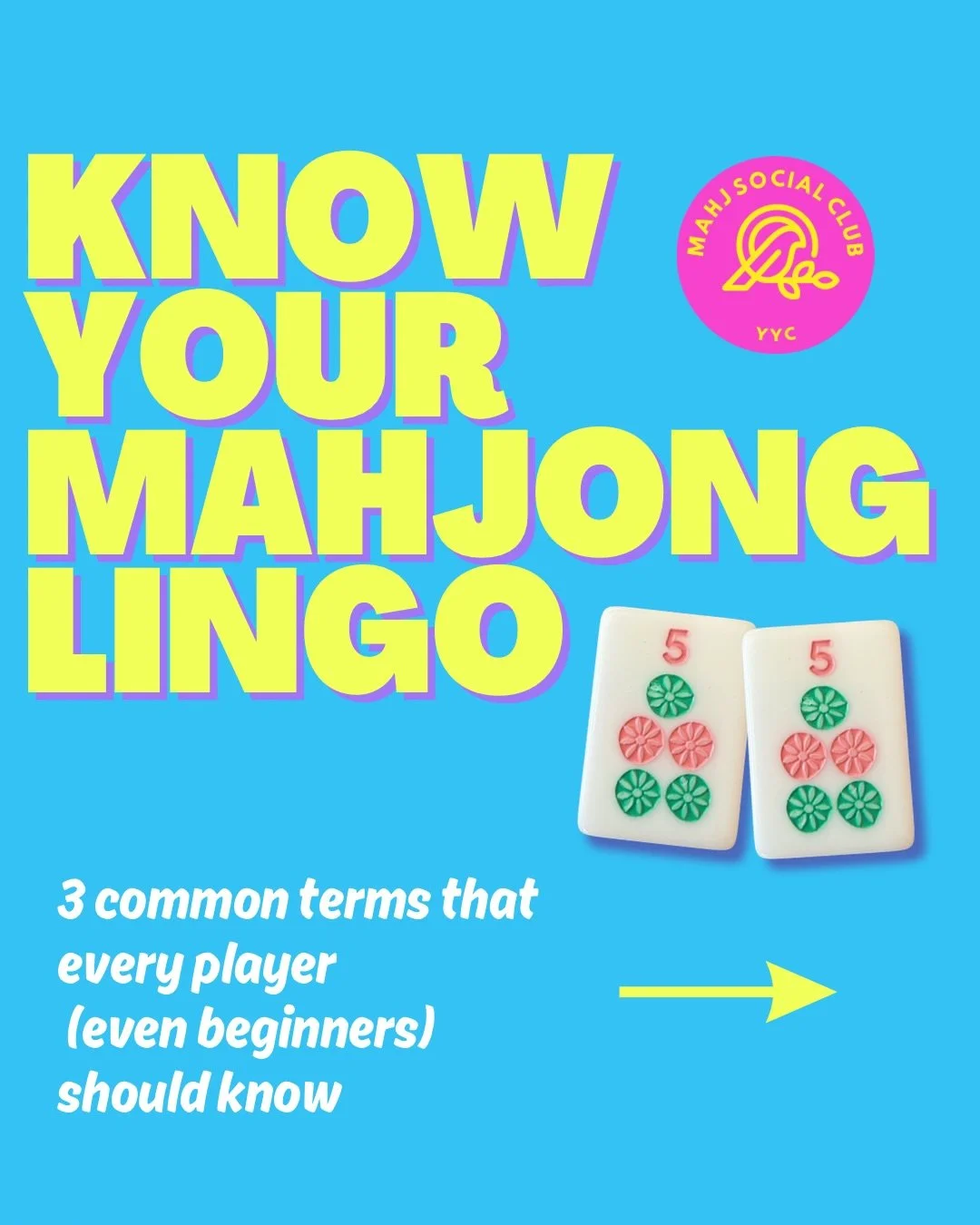Let&rsquo;s normalize nodding confidently when someone says &ldquo;pung&rdquo; even though you have no idea what&rsquo;s happening.

Not anymore though 😉

You officially know:
🀄 Pung = 3 of a kind
🀄 Kong = 4 of a kind
🀄 Quint = 5 of a kind (hello