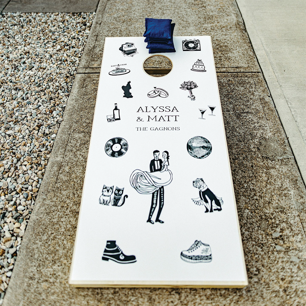 Symbols of Us — Custom Cornhole Illustrations by Kelsey Hebert