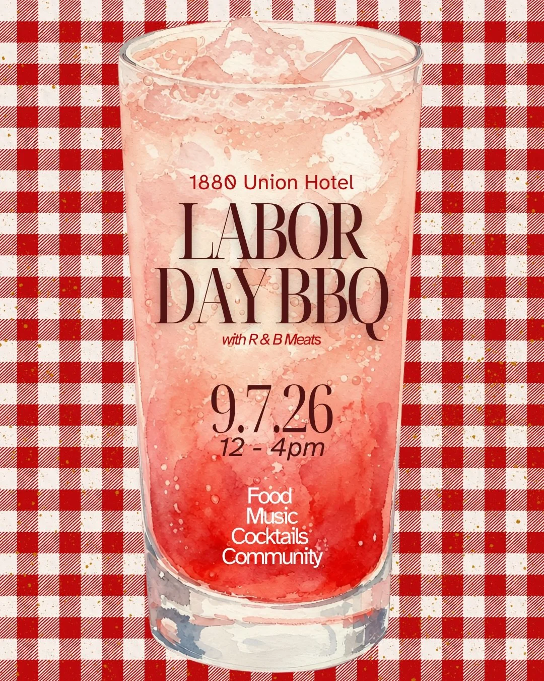 Comment BBQ to RSVP ✨

Monday, September 7
12 - 4pm
📍1880 Union Hotel, Los Alamos, CA

Celebrate Labor Day and @r_b_meats_805 One Year Anniversary with us in the Union Garden. All ages welcome. 

Video: @sbsentimentalist 
Linens: @syveliteevents 
Pl