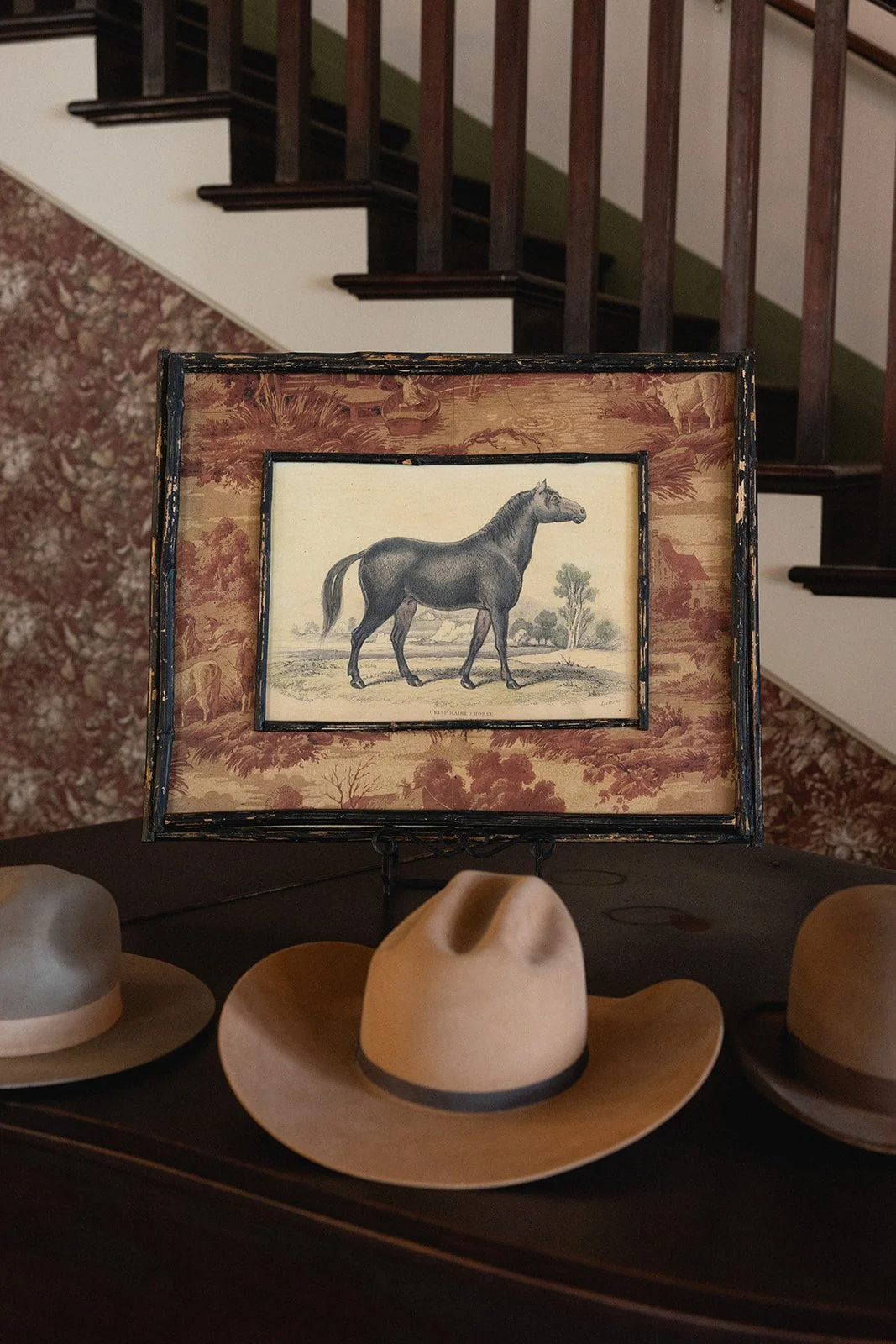 Western cowboy aesthetic at the lobby piano at 1880 Union Hotel a corporate event venue in Santa Barbara Wine Country (Photo Credit: Isle of Film)