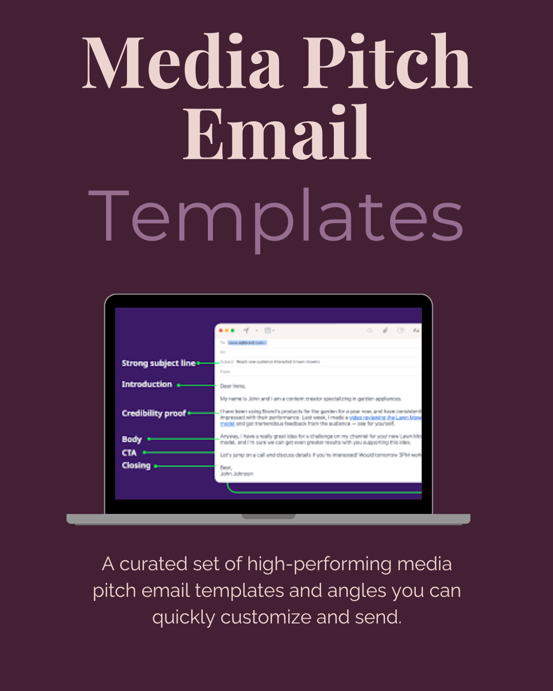 Media Pitch Email Swipe File