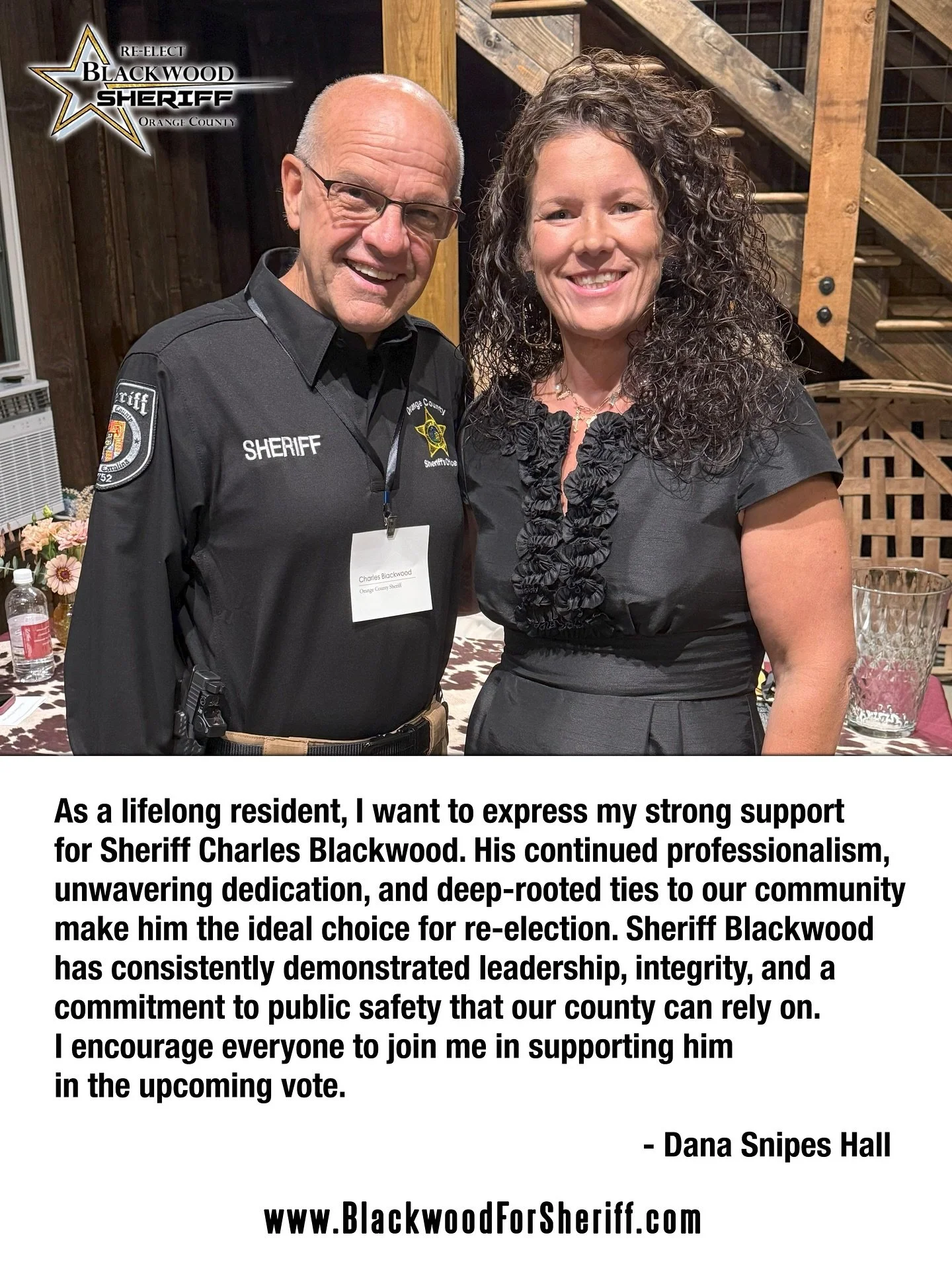 ENDORSEMENT - Thank you for your continued support! ⭐️

To learn more please reach out or visit www.blackwoodforsheriff.com 

#blackwoodforsheriff #trustedexperience #chapelhillnc #hillsborough #carrboro #efland #mebane #ocso #reelectblackwoodforsher