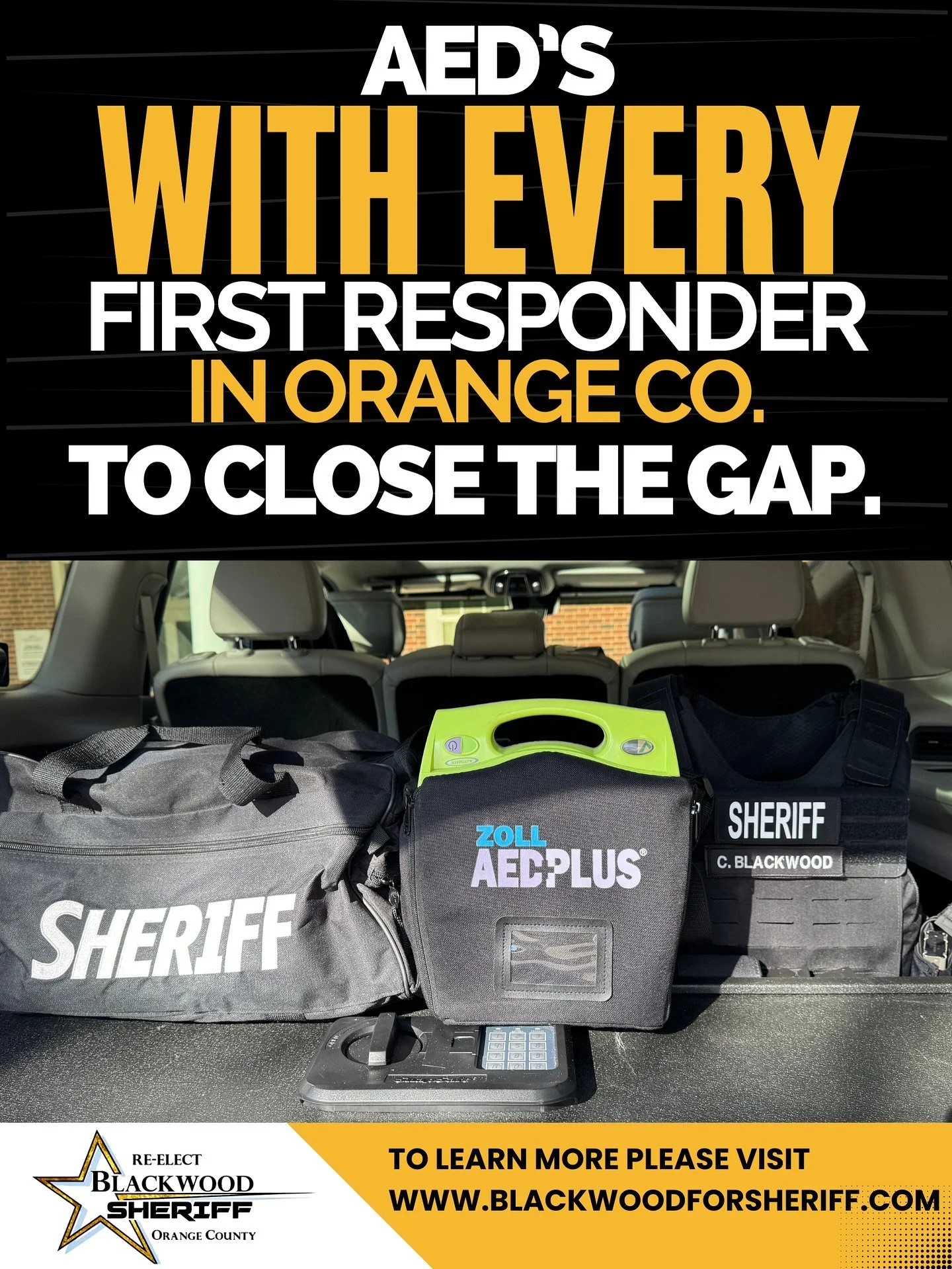 UNC Chancellor Kevin Guskiewicz, UNC Health Foundation, Sheriff Charles Blackwood, and the Sheriff&rsquo;s Office Citizens Organization (SOCO) launched the &ldquo;Close The Gap&rdquo; initiative to reduce the time between a cardiac event and lifesavi