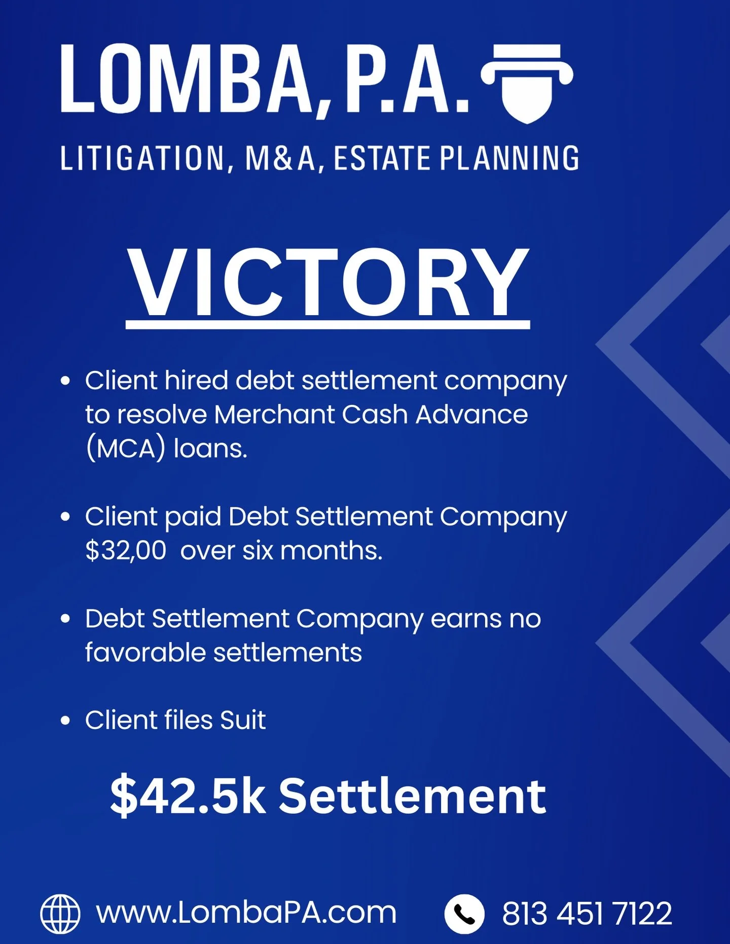 Happy for this client. Merchant Cash Advance loans set him up, Debt Settlement Company made it worse. We got him his money back and then some.

Does this situation sound familiar, call us.

#merchantcashadvance #merchantcashadvanceloans #merchantcash