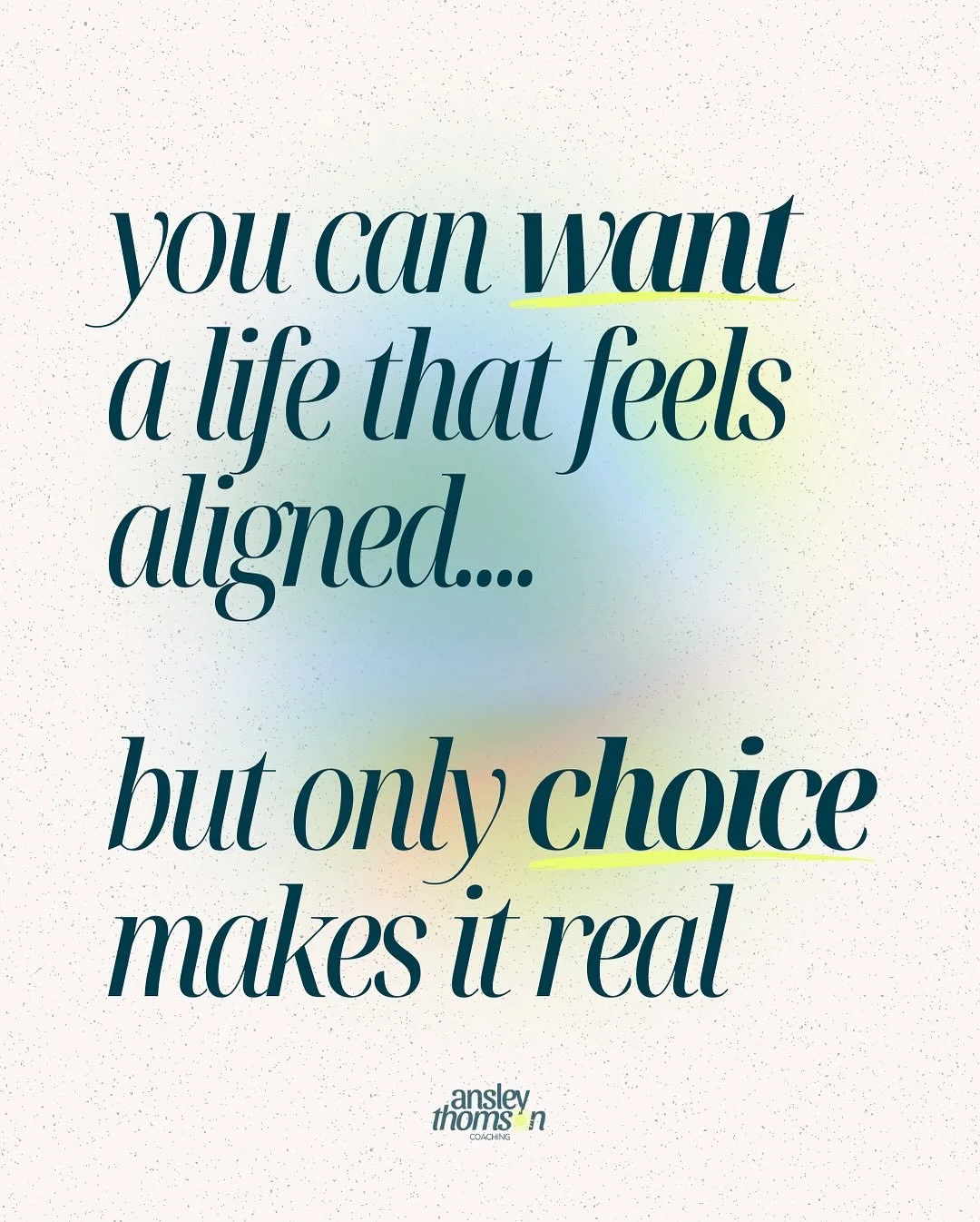 Lately I&rsquo;ve been sitting with the difference between wanting something and choosing it.

A want can feel cozy&mdash;it lives on mood boards, in daydreams, in the &ldquo;somedays&rdquo; we tell ourselves.
But choice&hellip; choice is a little sc