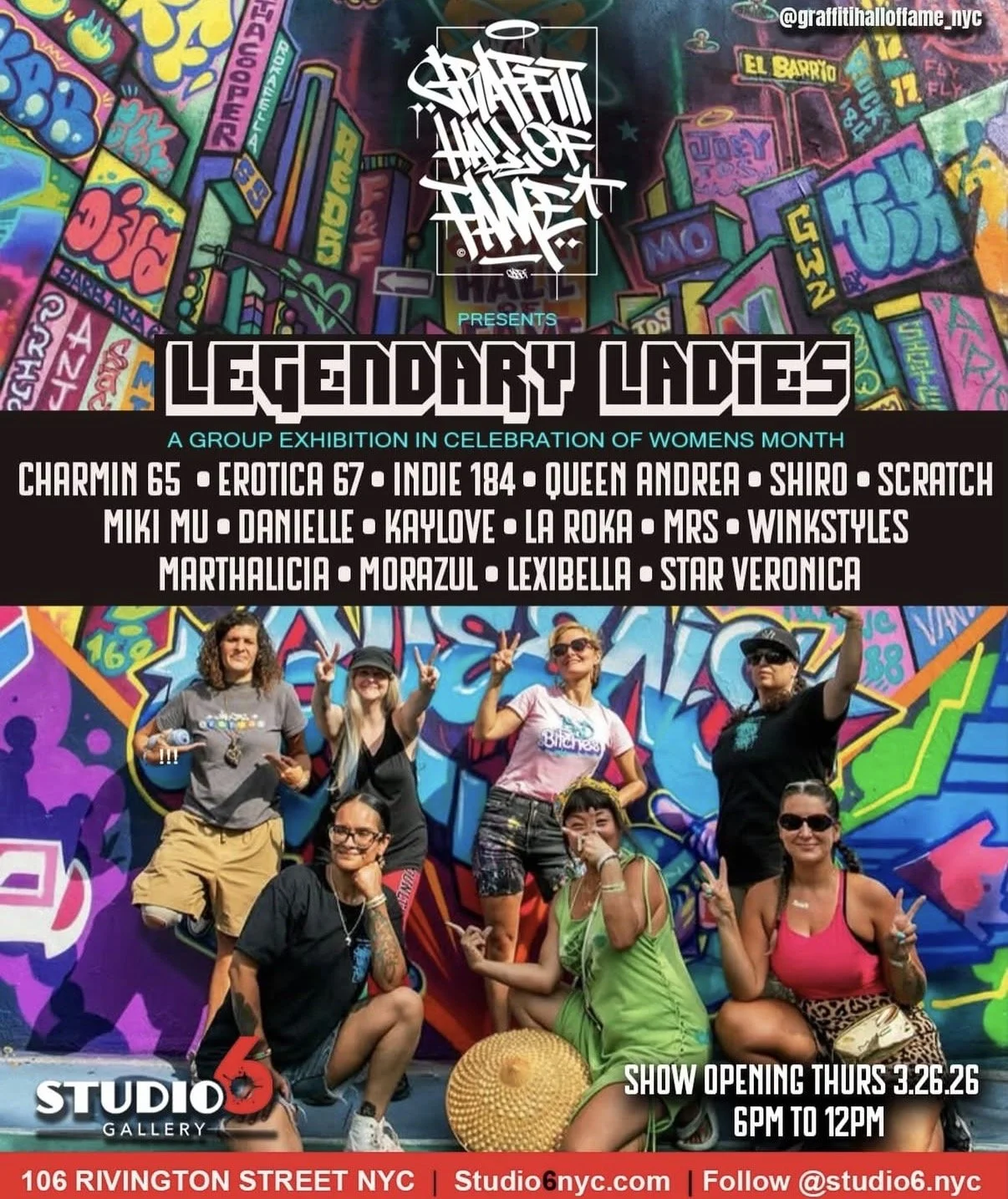 Graffiti Hall of Fame Legendary Ladies 3/29/26