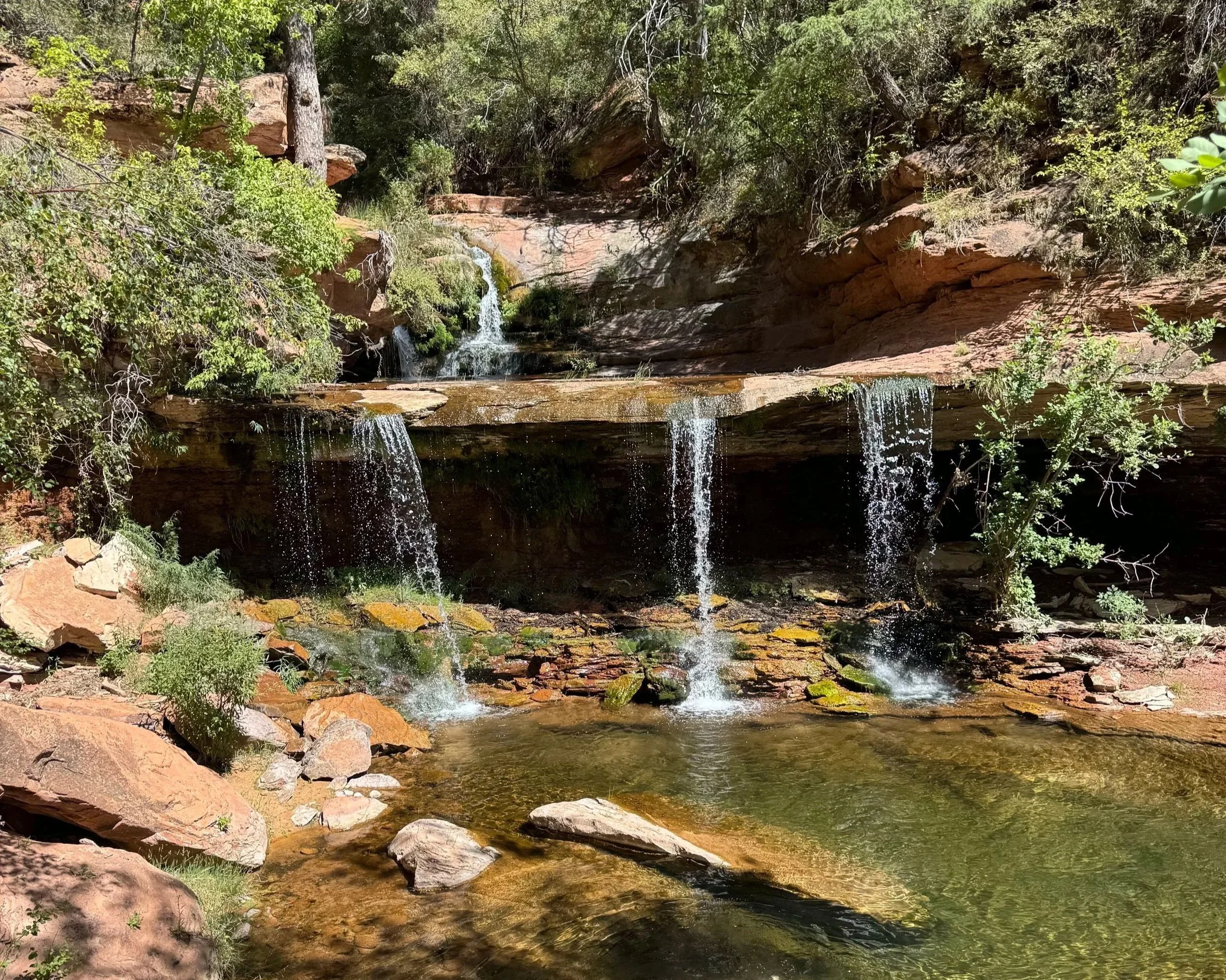 Double water fall that helps promote the flow of life and a place of rejuvenation