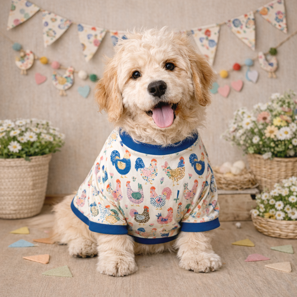 Golden Doodle puppy in playful T-shirt.png