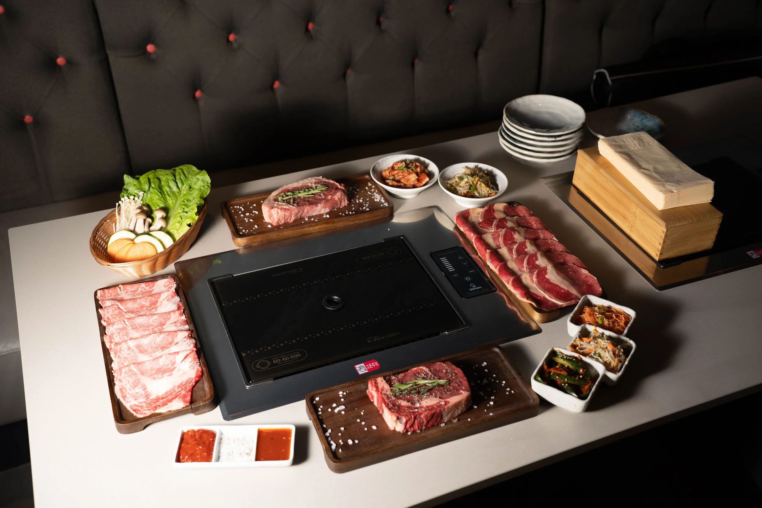Premium Korean BBQ set with halal-certified meats at NURI Korean BBQ