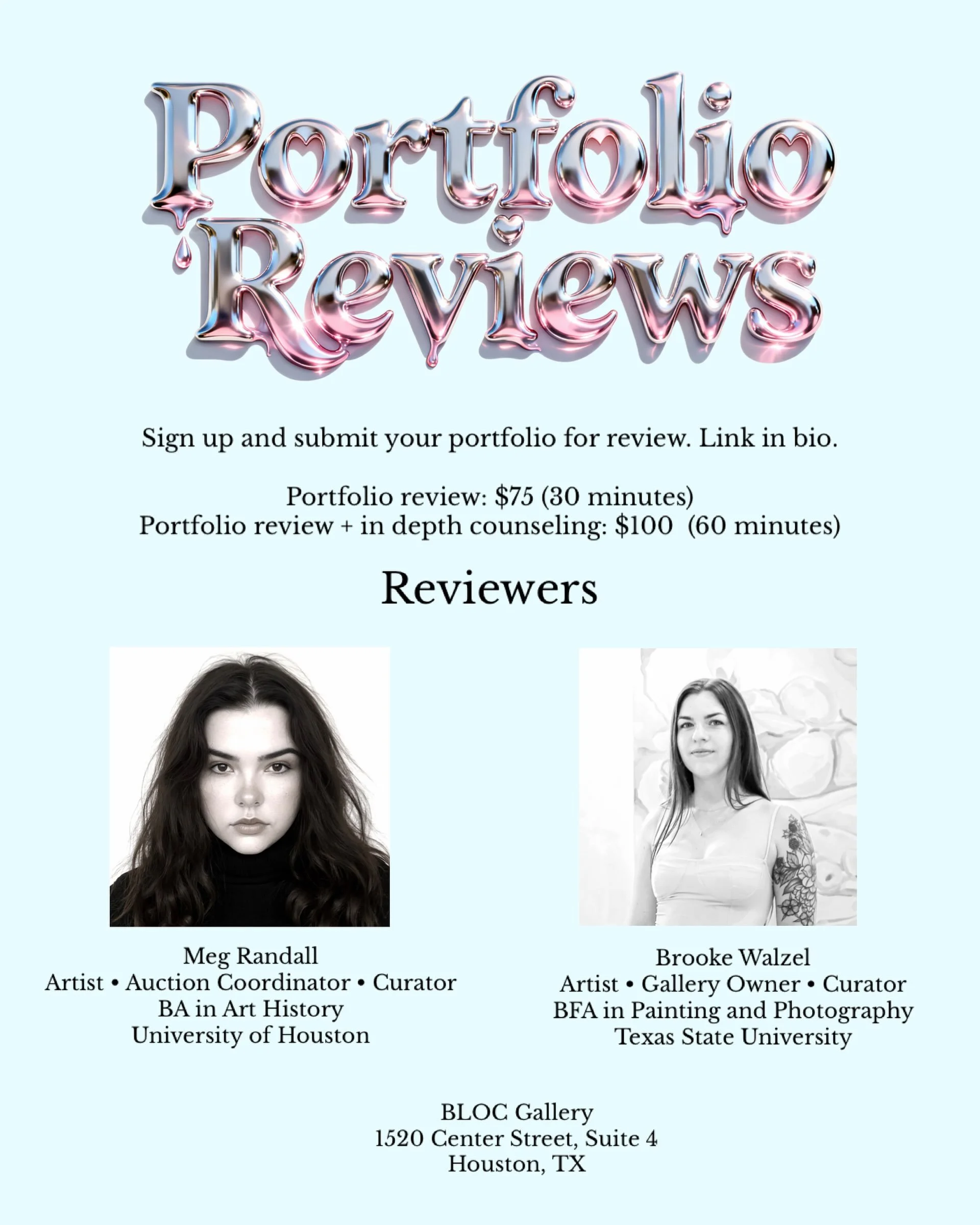 Super excited with how this has evolved and have enjoyed working with artists in the community grow.

Whether you&rsquo;re preparing for gallery submissions, exhibitions, residencies, grants, graduate school, or building your professional art career,