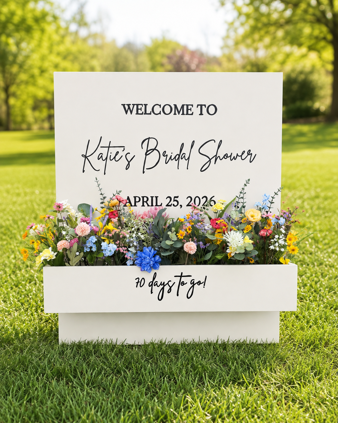 Wild Flower Welcome Sign