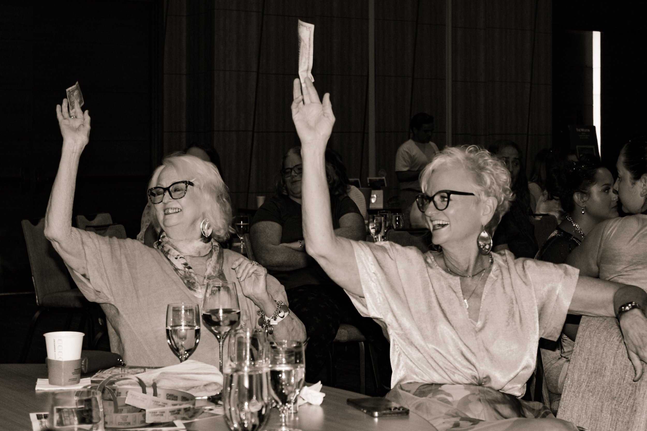 Two women at an event