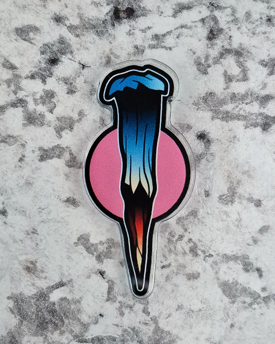 Wooden Stake Acrylic Magnet