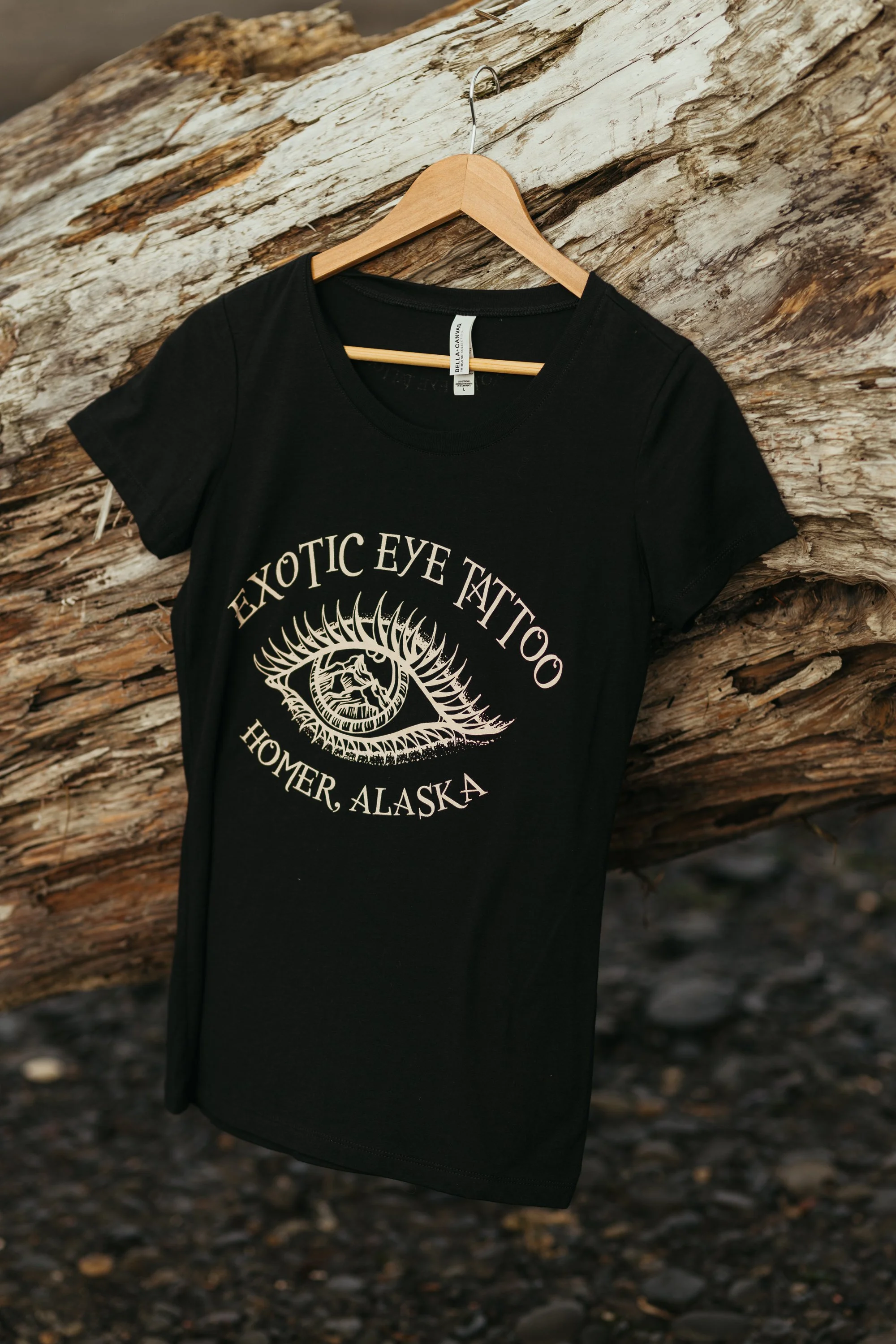 Sacred Range Fitted Tee – Black (Boat Neck)