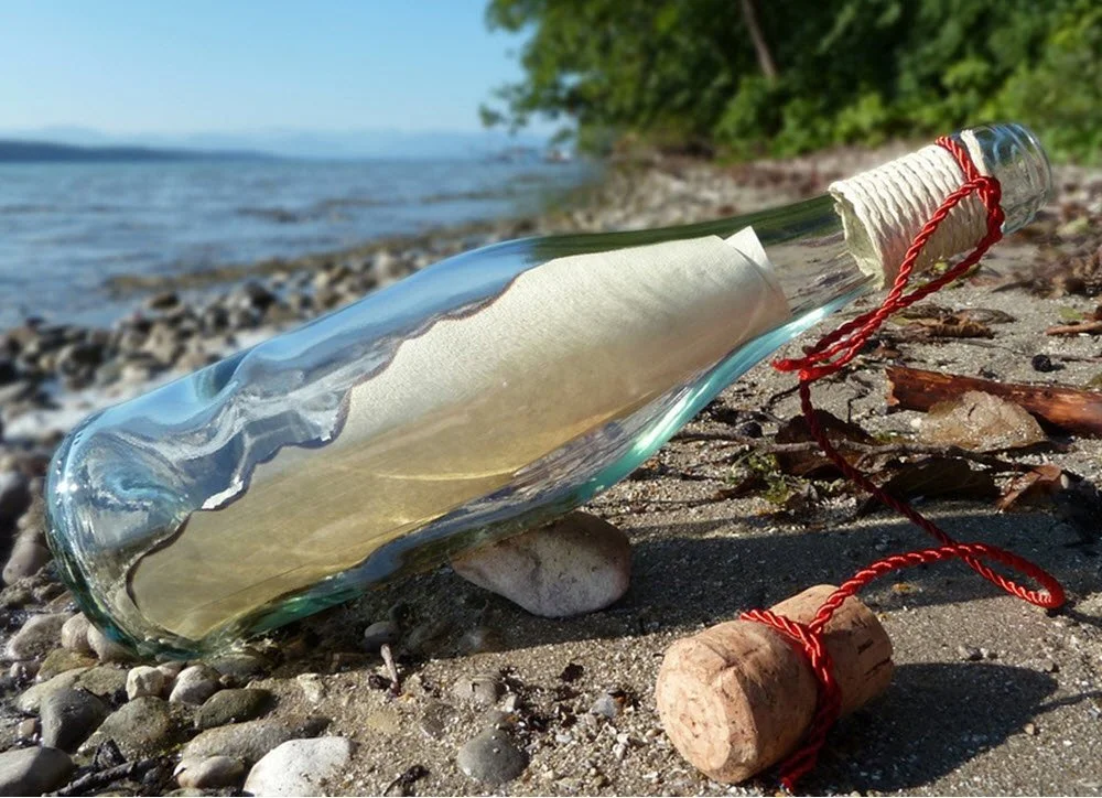 message in a bottle image for the contact us page