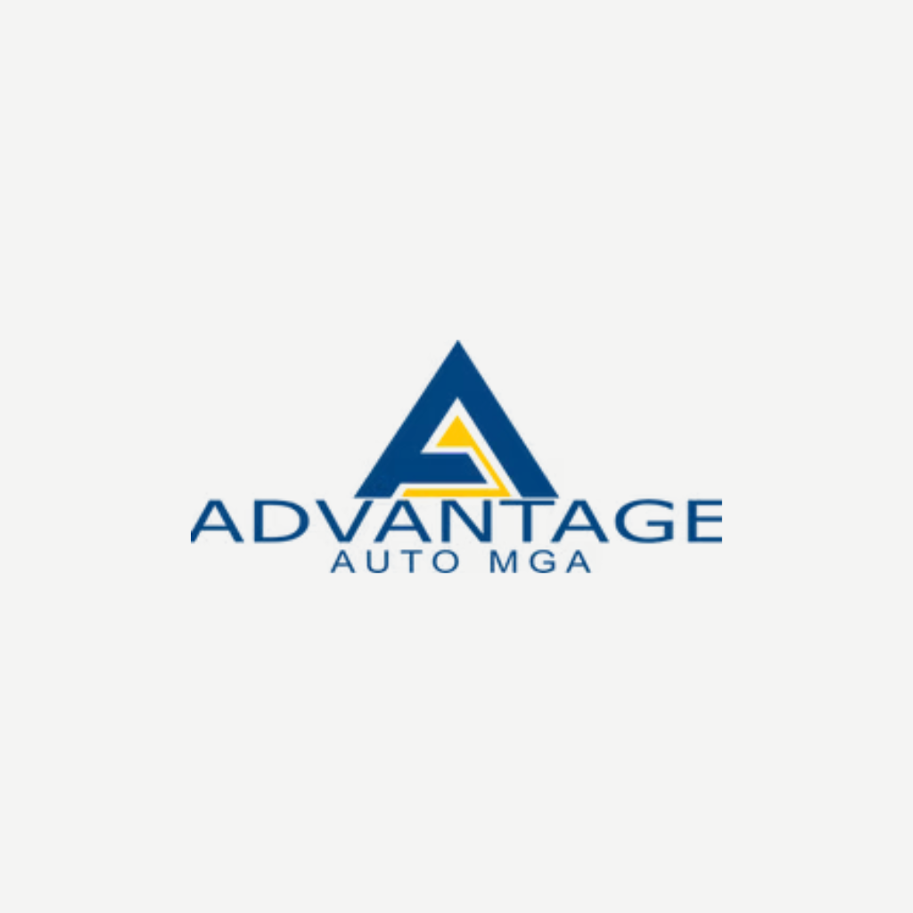 Logo of Advantage Auto MGA with a stylized letter A in blue and yellow, and the company name in blue text.