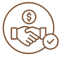 Geometric drawing of an outline square with sections divided by vertical, horizontal, and diagonal lines.