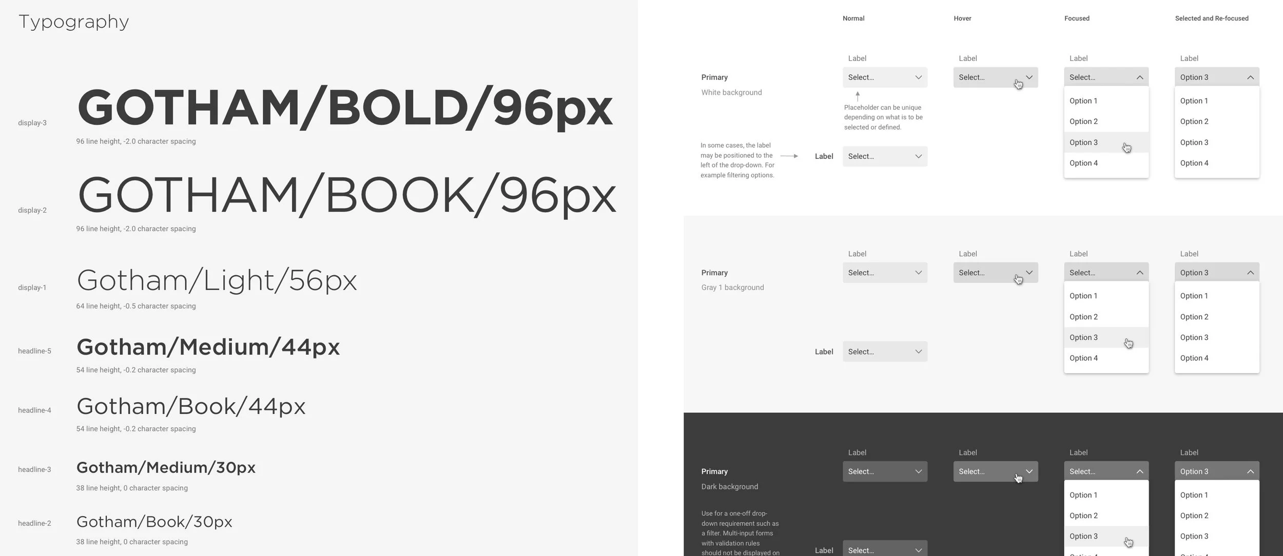 I created and maintained a comprehensive design library to support development and avoid styling inconsistencies.