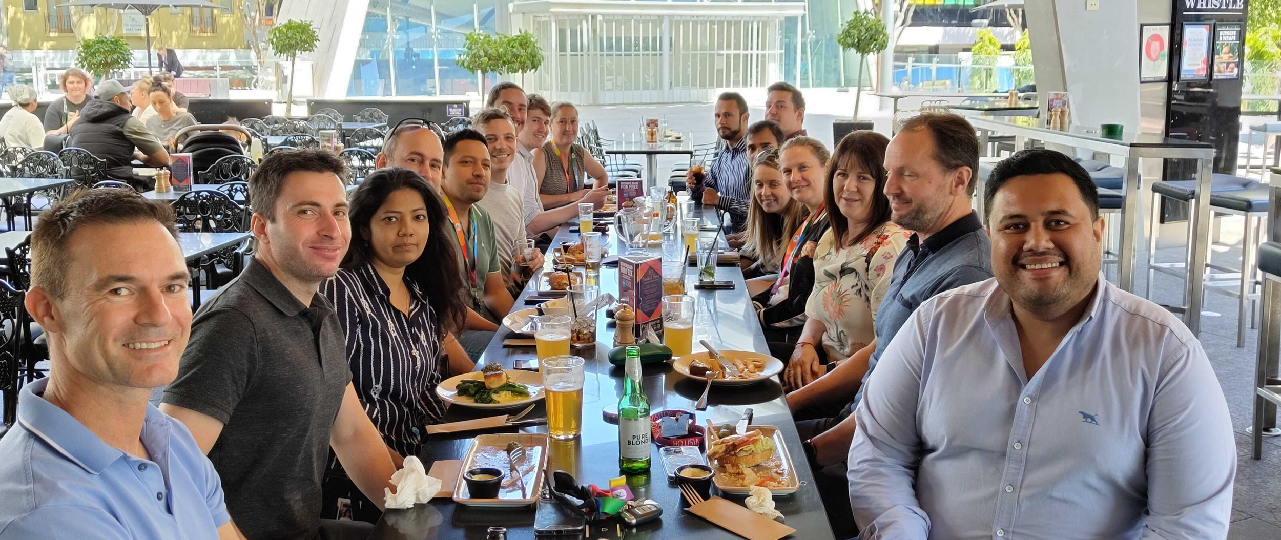Although I primarily worked remotely for this team, frequent meet-ups and lunches helped build moral and team unity.