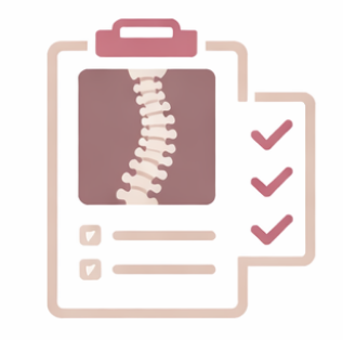 A clipboard with a spine illustration and checkmarks next to a checklist.