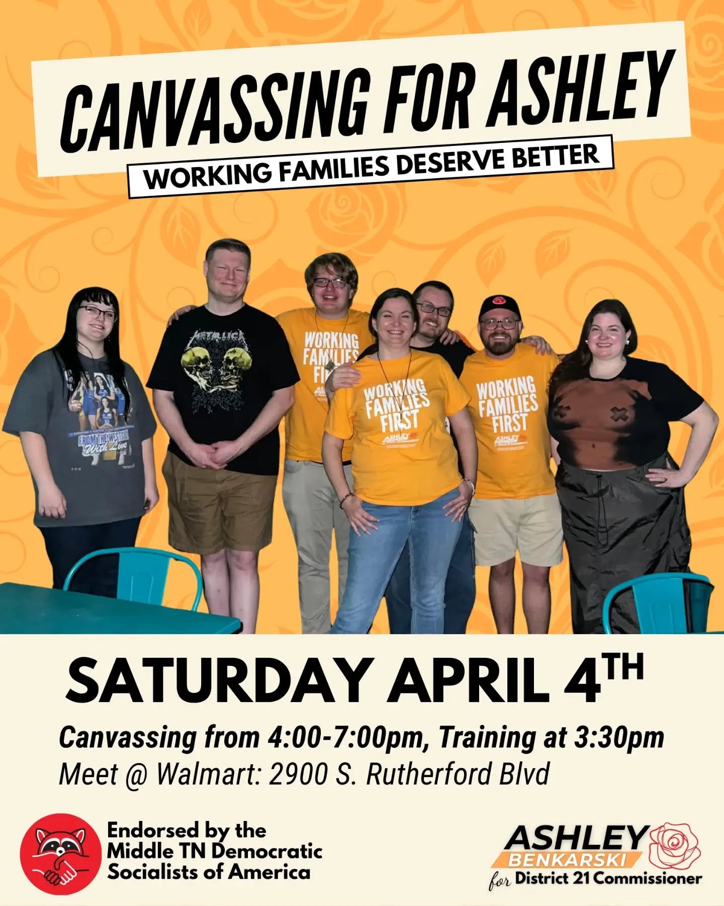 WE'RE LESS THAN A MONTH TO THE PRIMARY! Join my team and I again this Saturday to knock doors and meet our neighbors here in District 21, and let them know about our people-powered campaign and affordability agenda.

A better world is possible!

JOIN