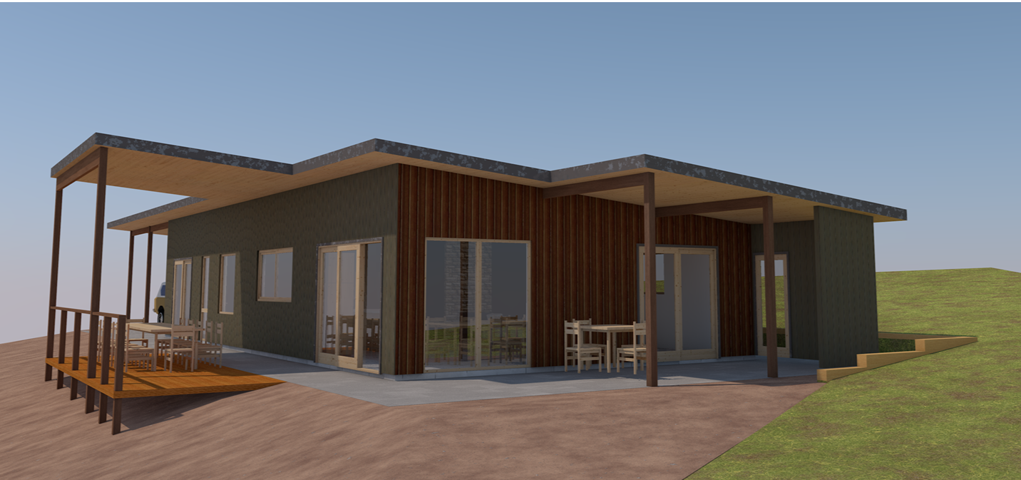 Architectural internal elevation drawing of a residential space, including kitchen, laundry, bathroom, ensuite, cabinetry, and window details with measurements.