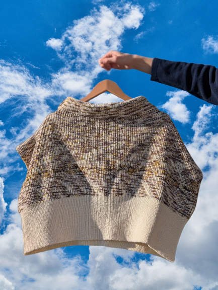 Large Fisherman Rib Turtleneck Vest