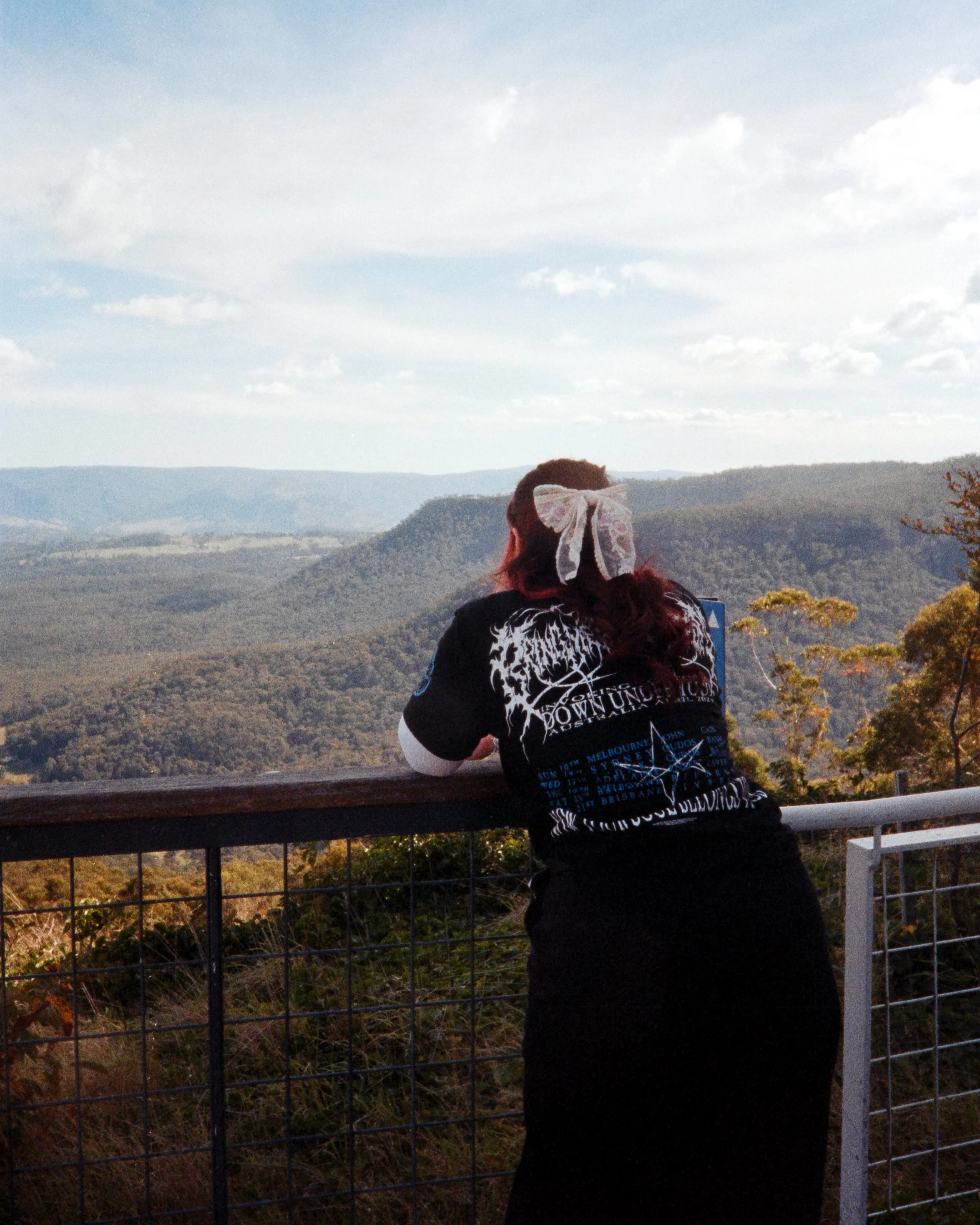 Mel looking out towards the Blue Mountains