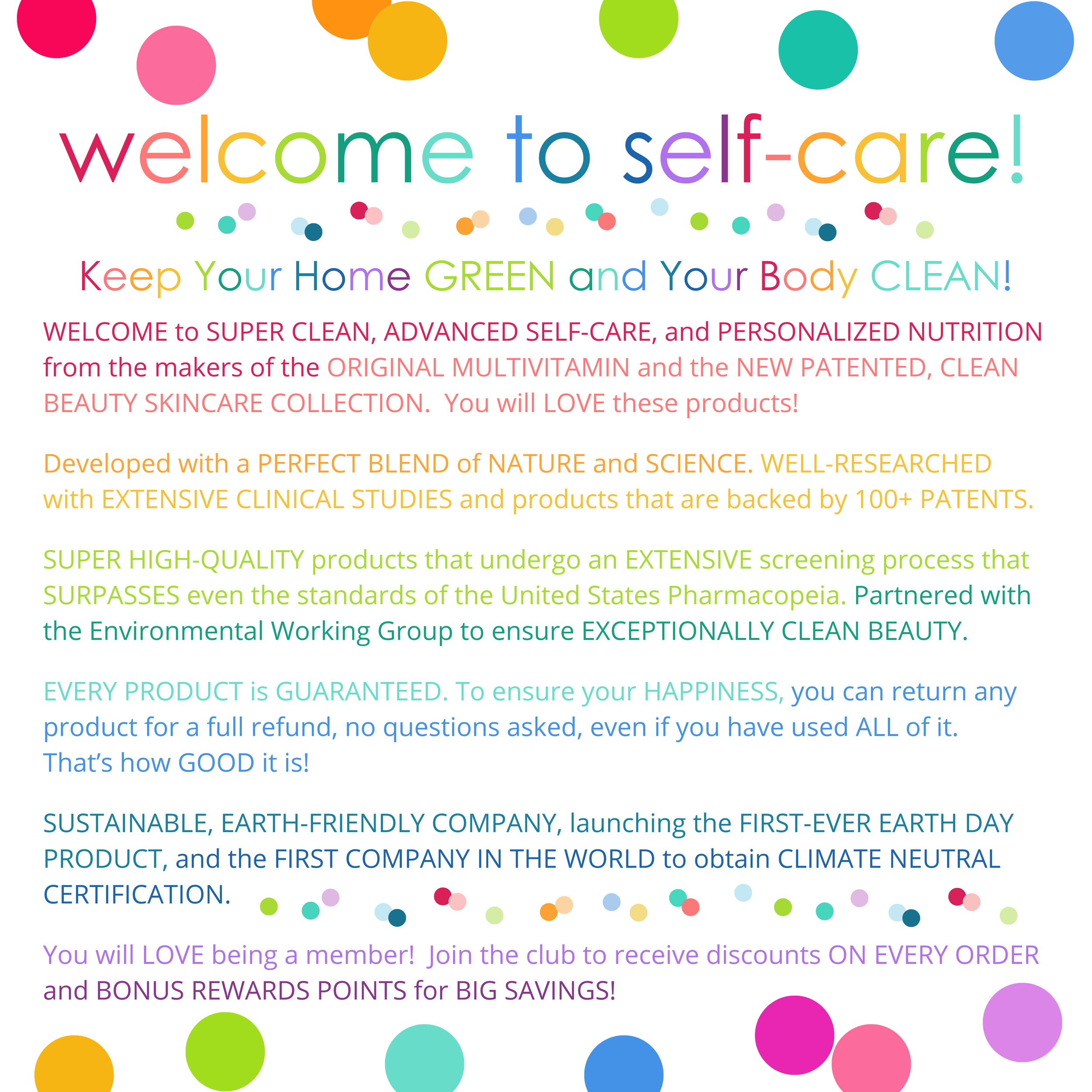 Natural Wellness Skincare Vitamin Green Home Shaklee