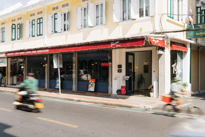 motorcycle passing by tanao road