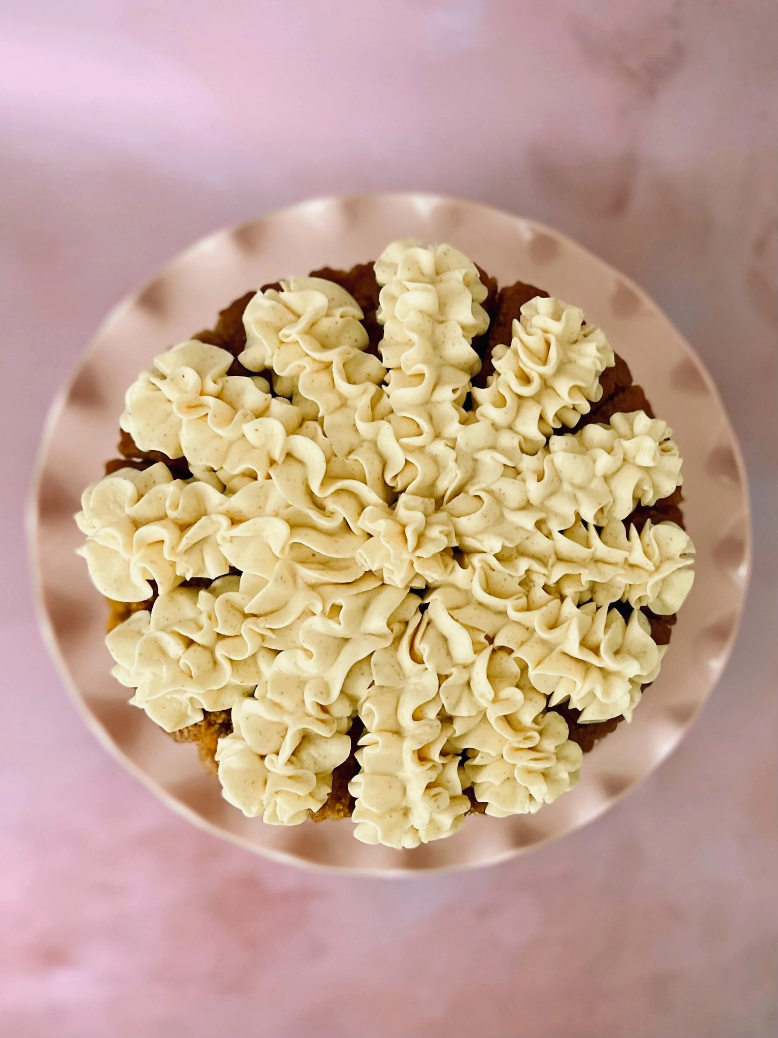 Carrot cake with brown butter cream cheese frosting