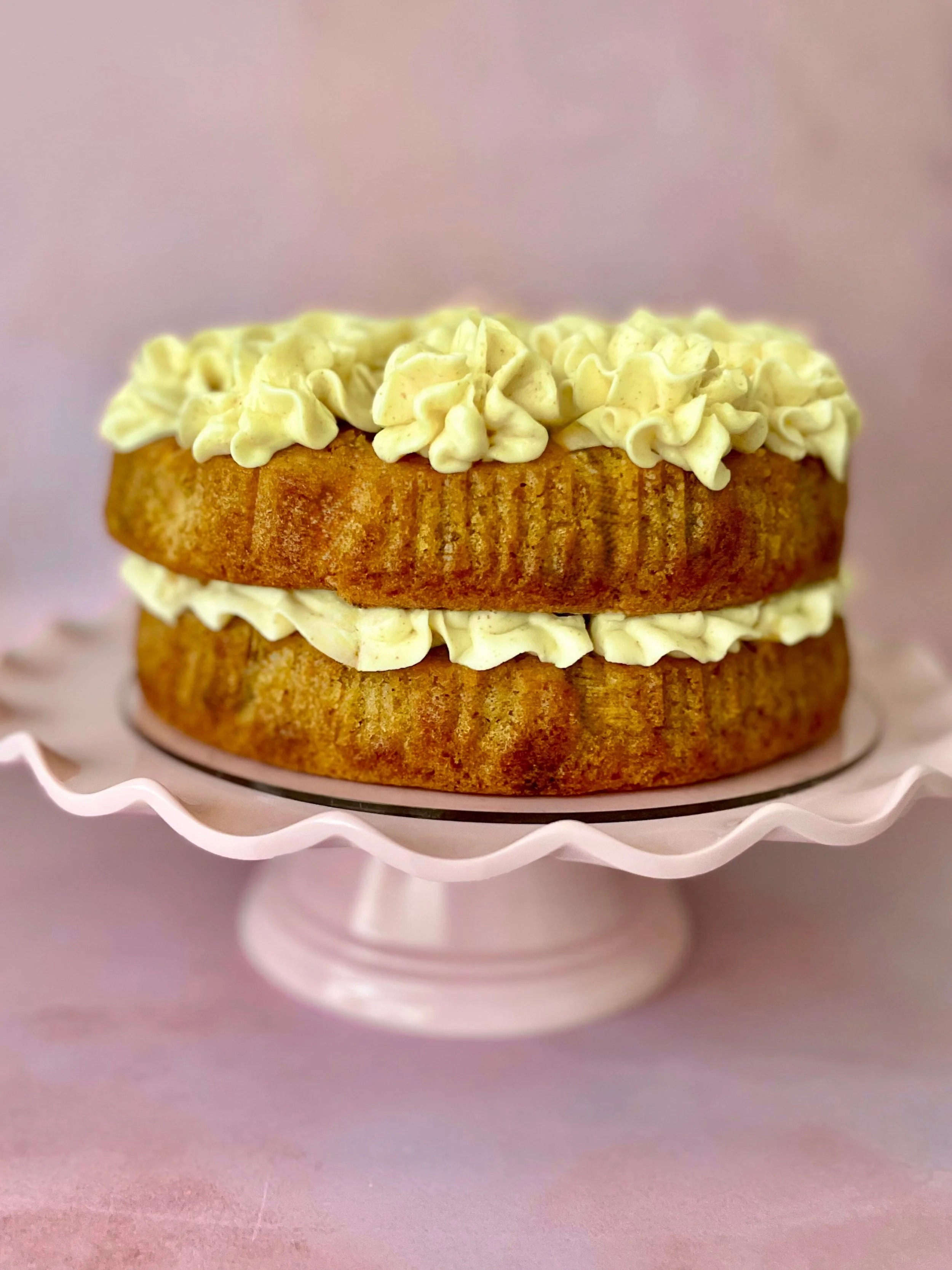 Carrot cake with brown butter cream cheese frosting