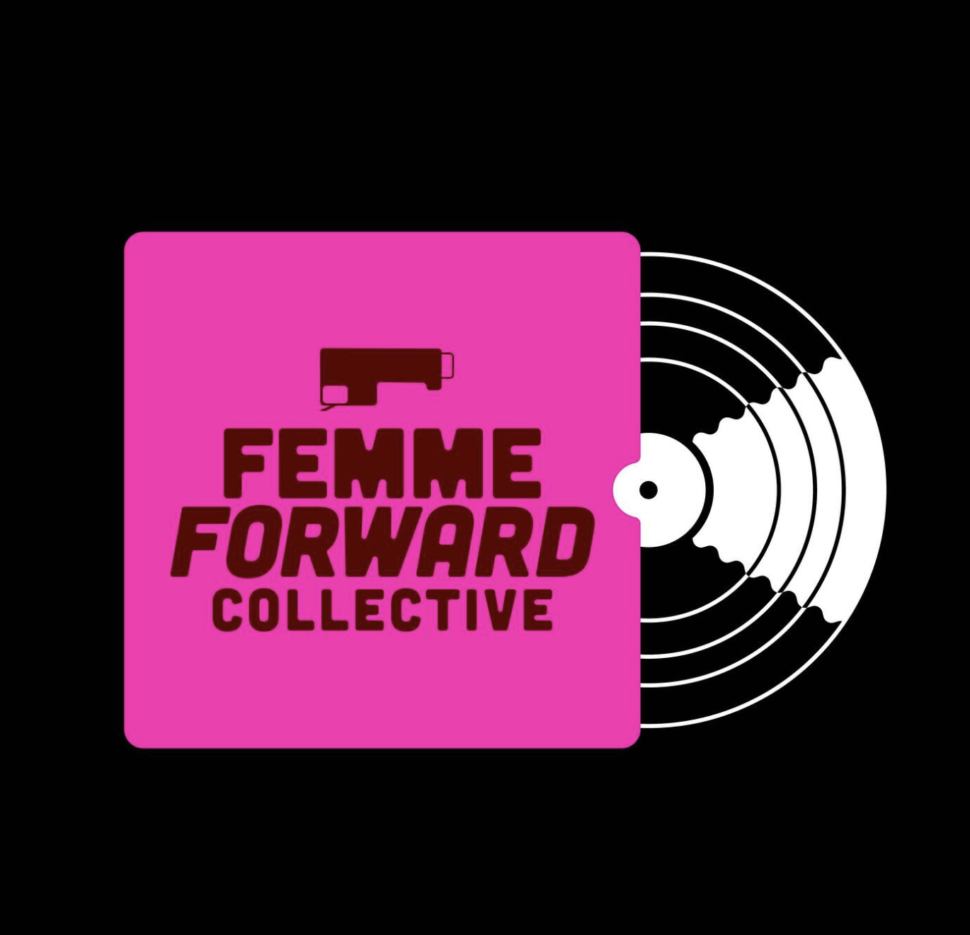 A woman with curly hair, glasses, and gold accessories is DJing with a turntable and mixer at a party with dim, warm lighting. There are large green leaves and artwork on the walls in the background.