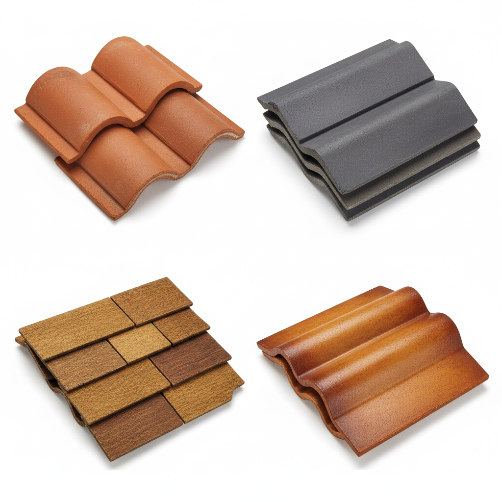 Elegant home with a durable tile roof.