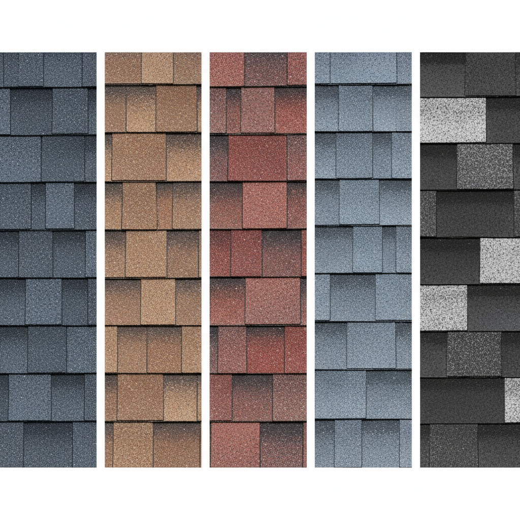 Home with beautiful asphalt shingles.