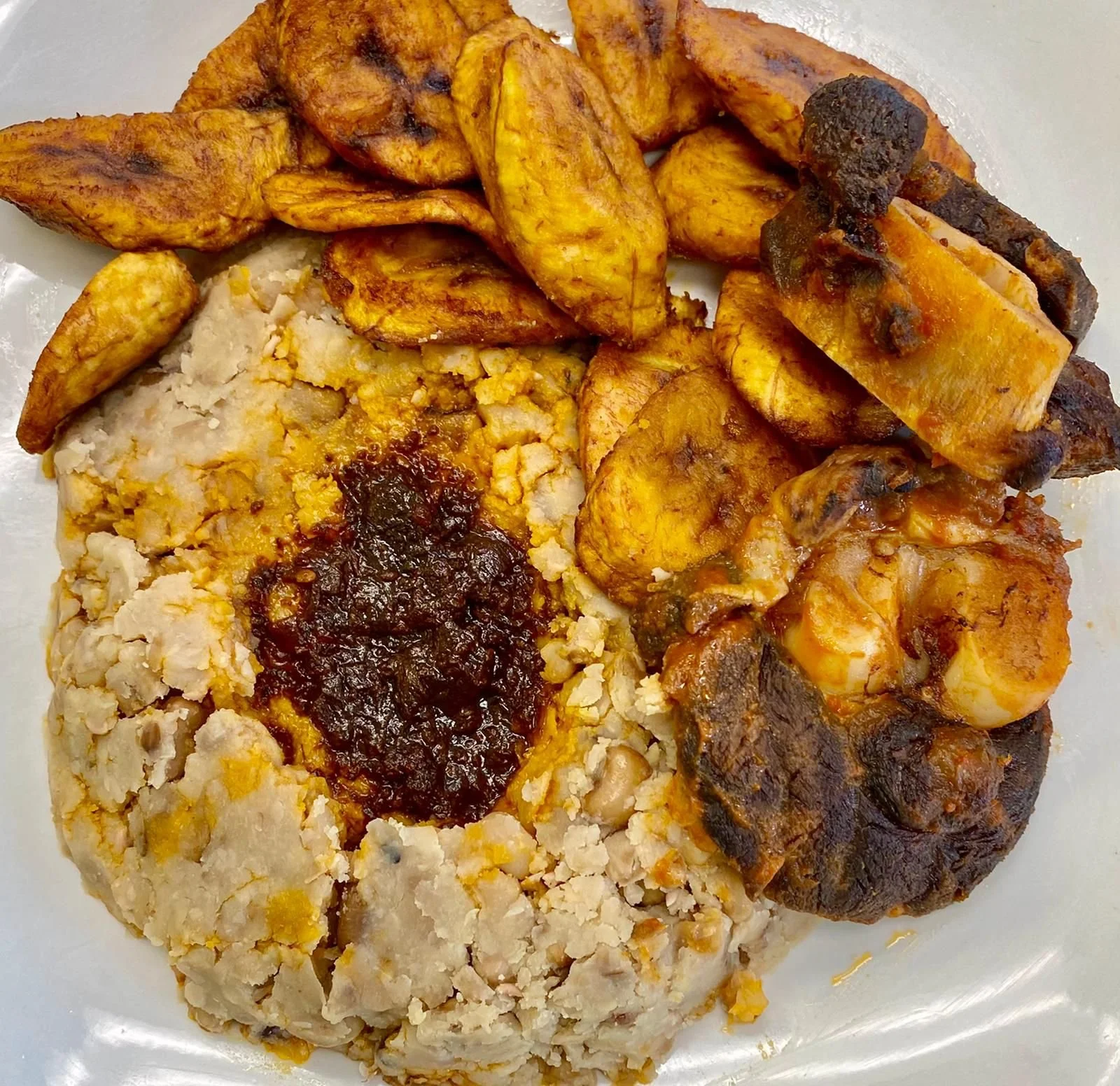 Beans and Plantains w/ Goat