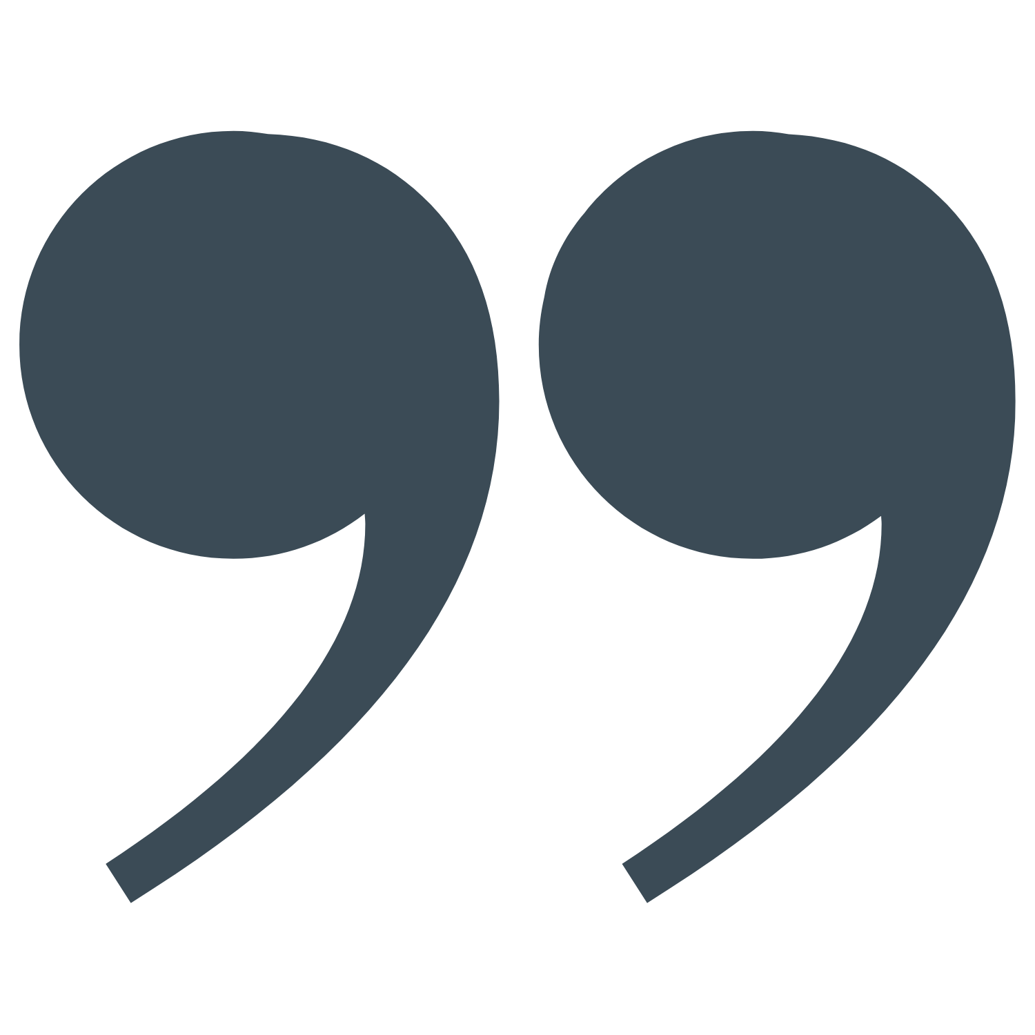 Et stort grafisk citat med anførselstegn.