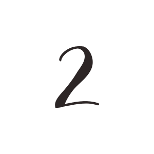 Et sort baggrundsbillede med en stor grå tal 2 i midten.