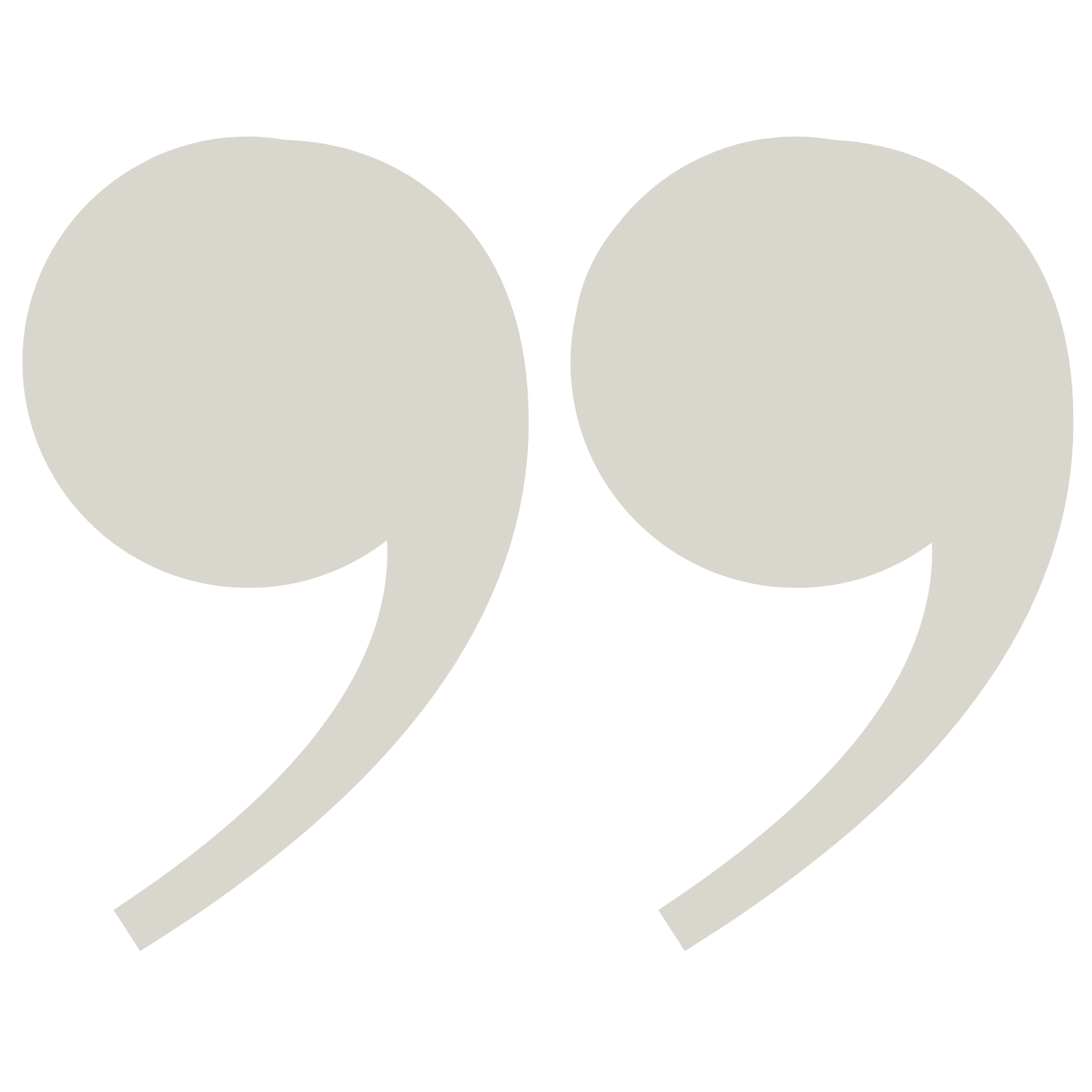 Stort, gråt citationstegn i midten af billedet