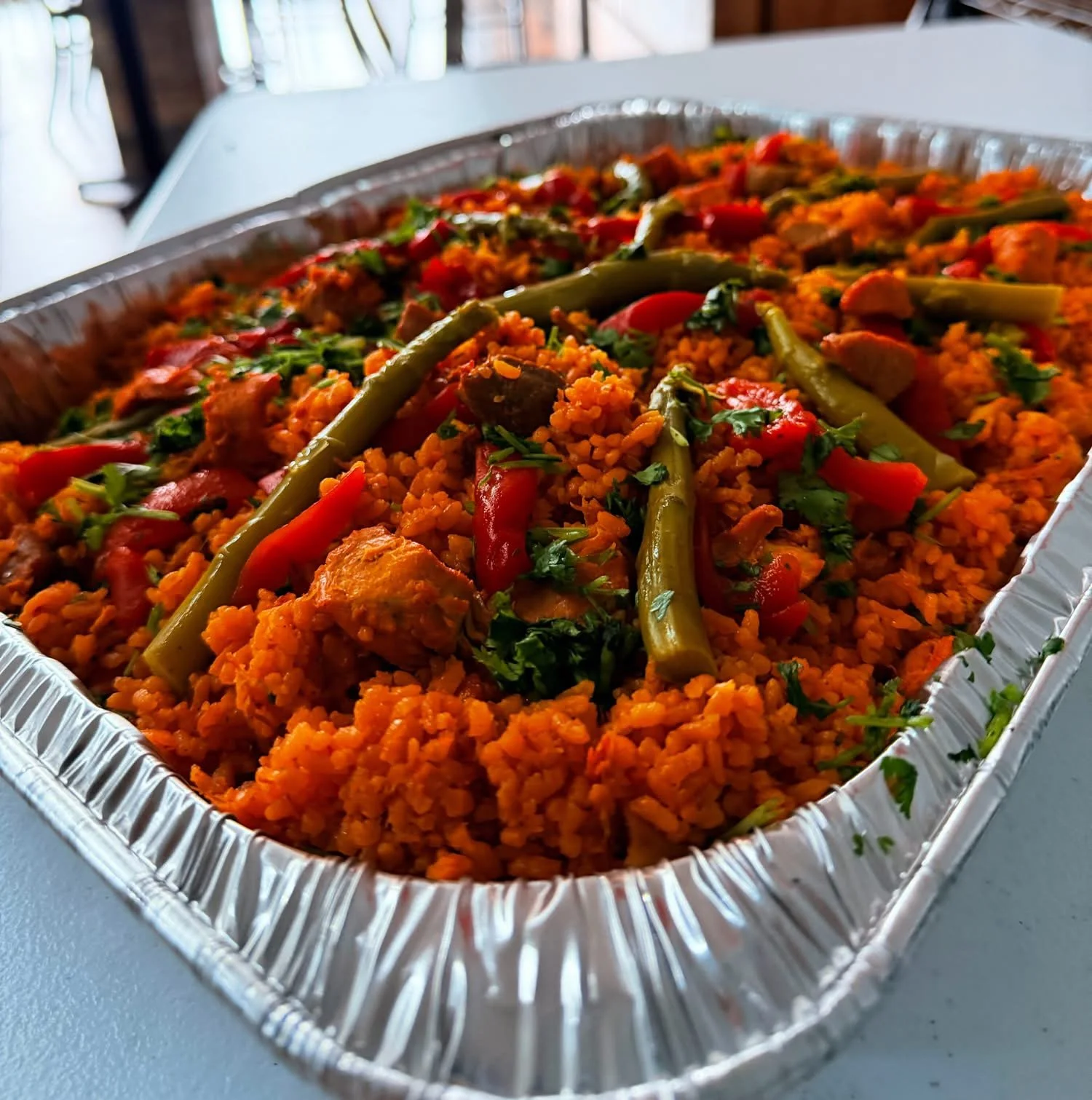 Una bandeja de paella para eventos corporativos