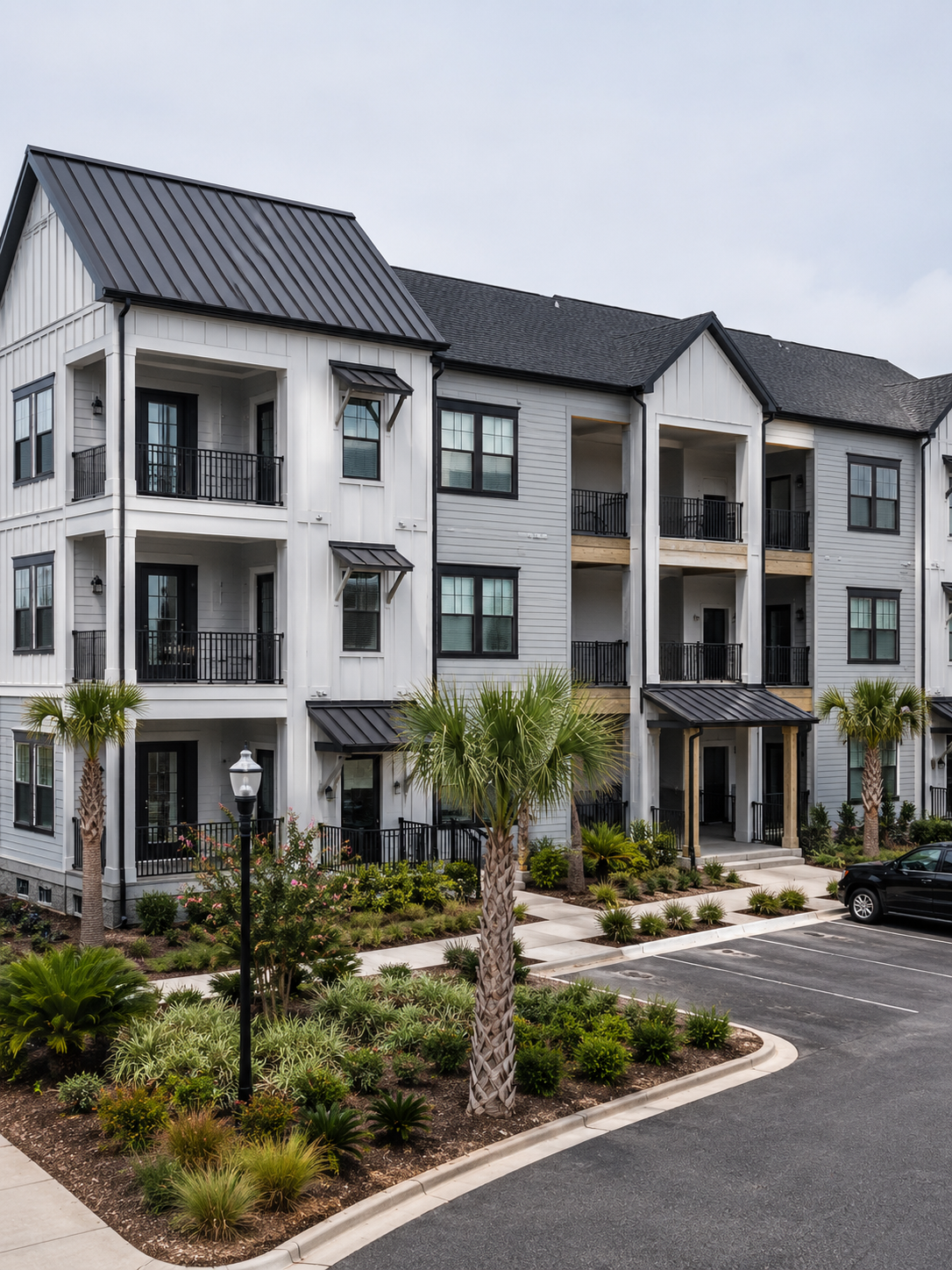 Apartment complexes, condos, and multi-unit buildings.
