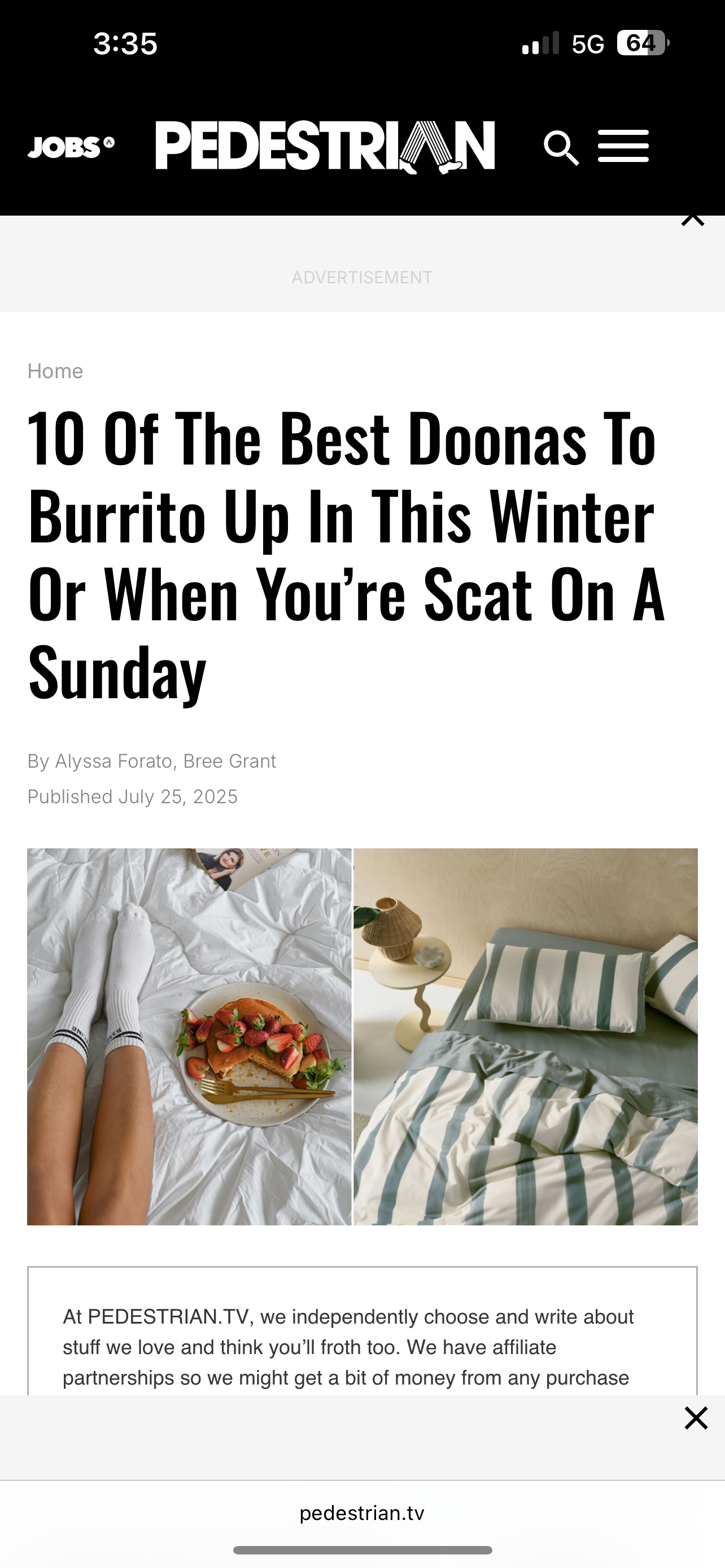 Listicle Coverage on Pedestrian TV