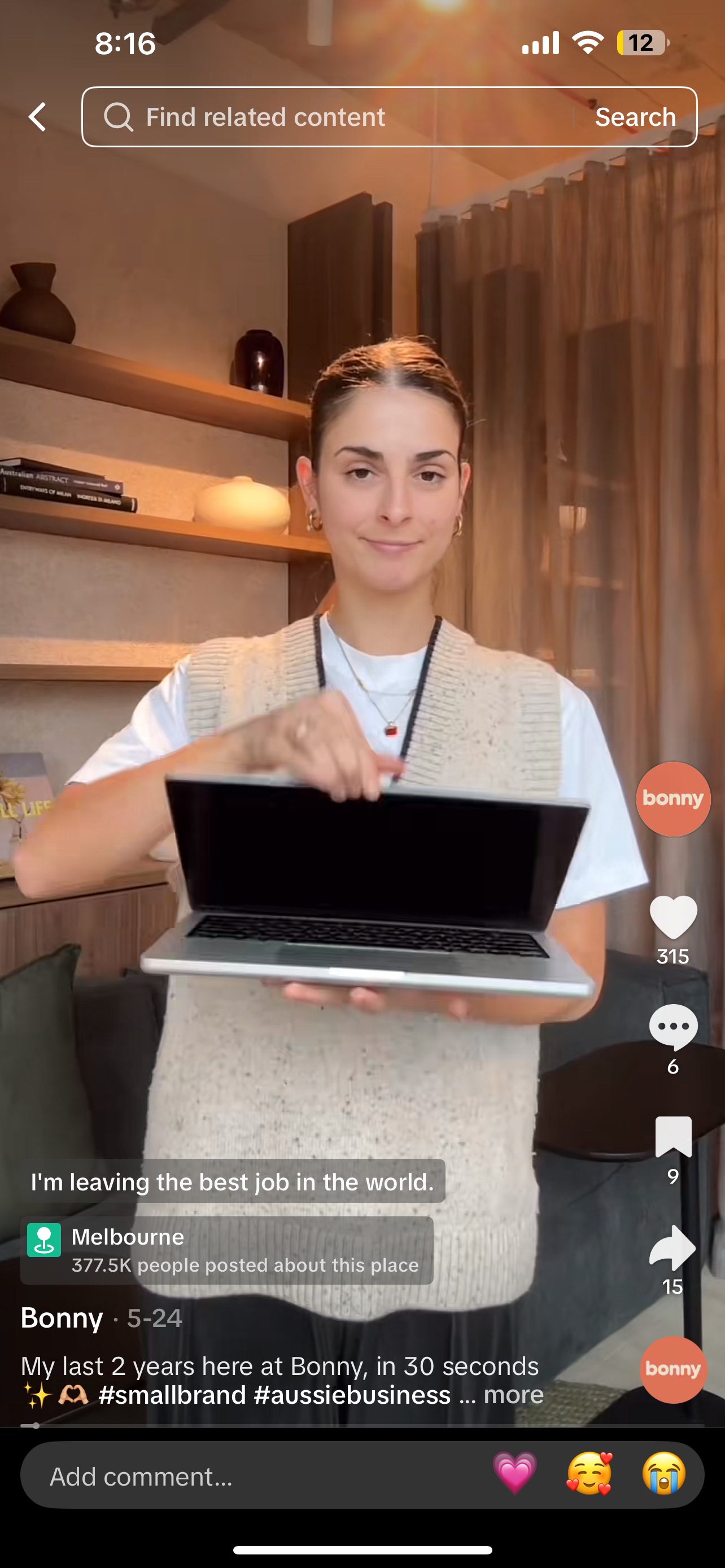 Example or organic storytelling video