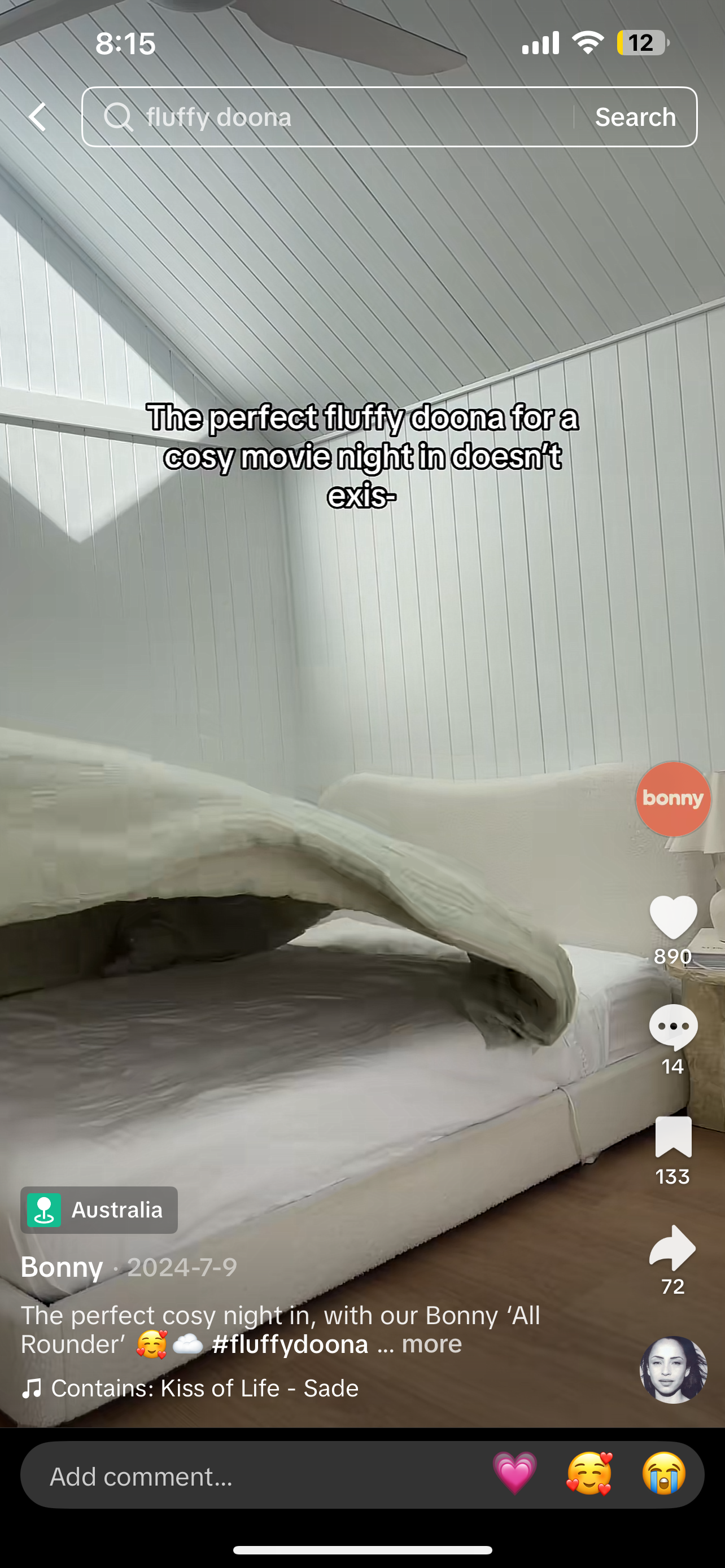 Example of re-purposing creator content for organic, trend led video