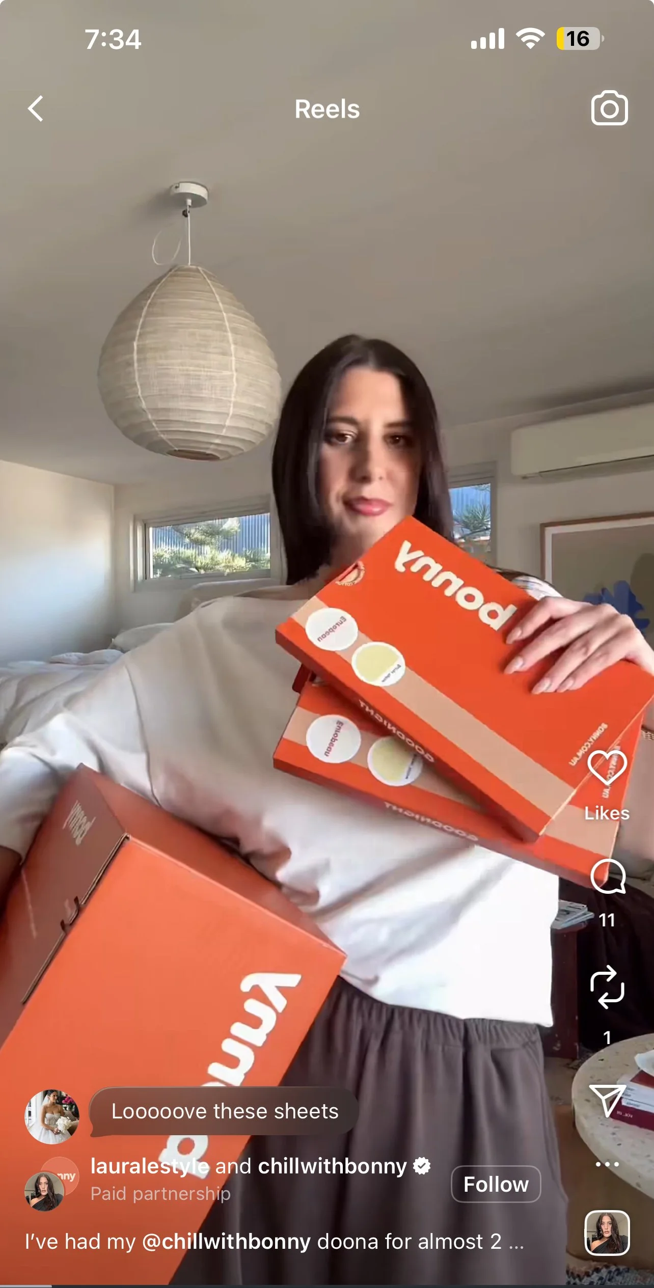 Example of Creator Collaboration for Bonny's Bedsheets