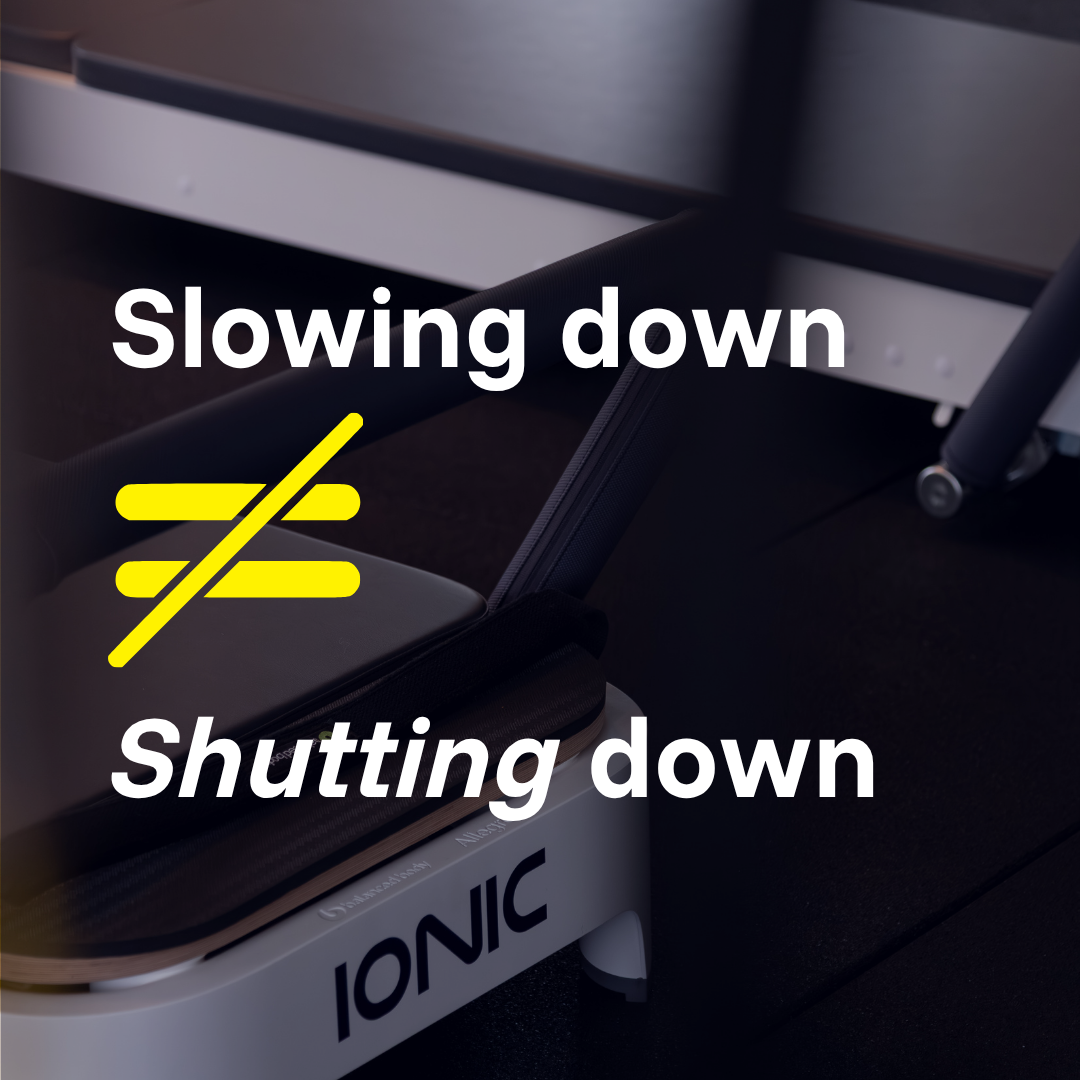 The gap between slowing down and shutting down