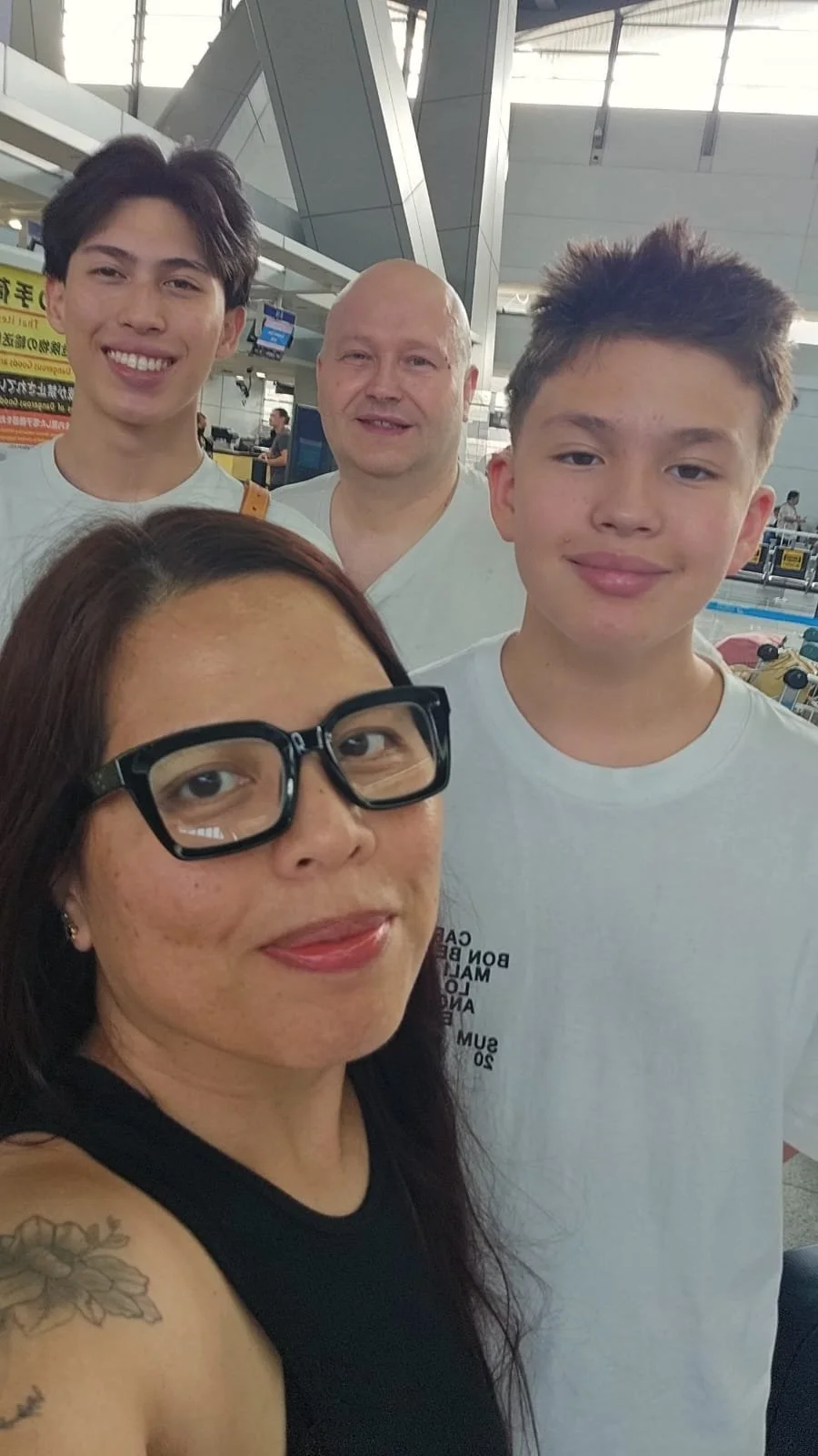 Family picture taken at Ninoy Aquino International Airport