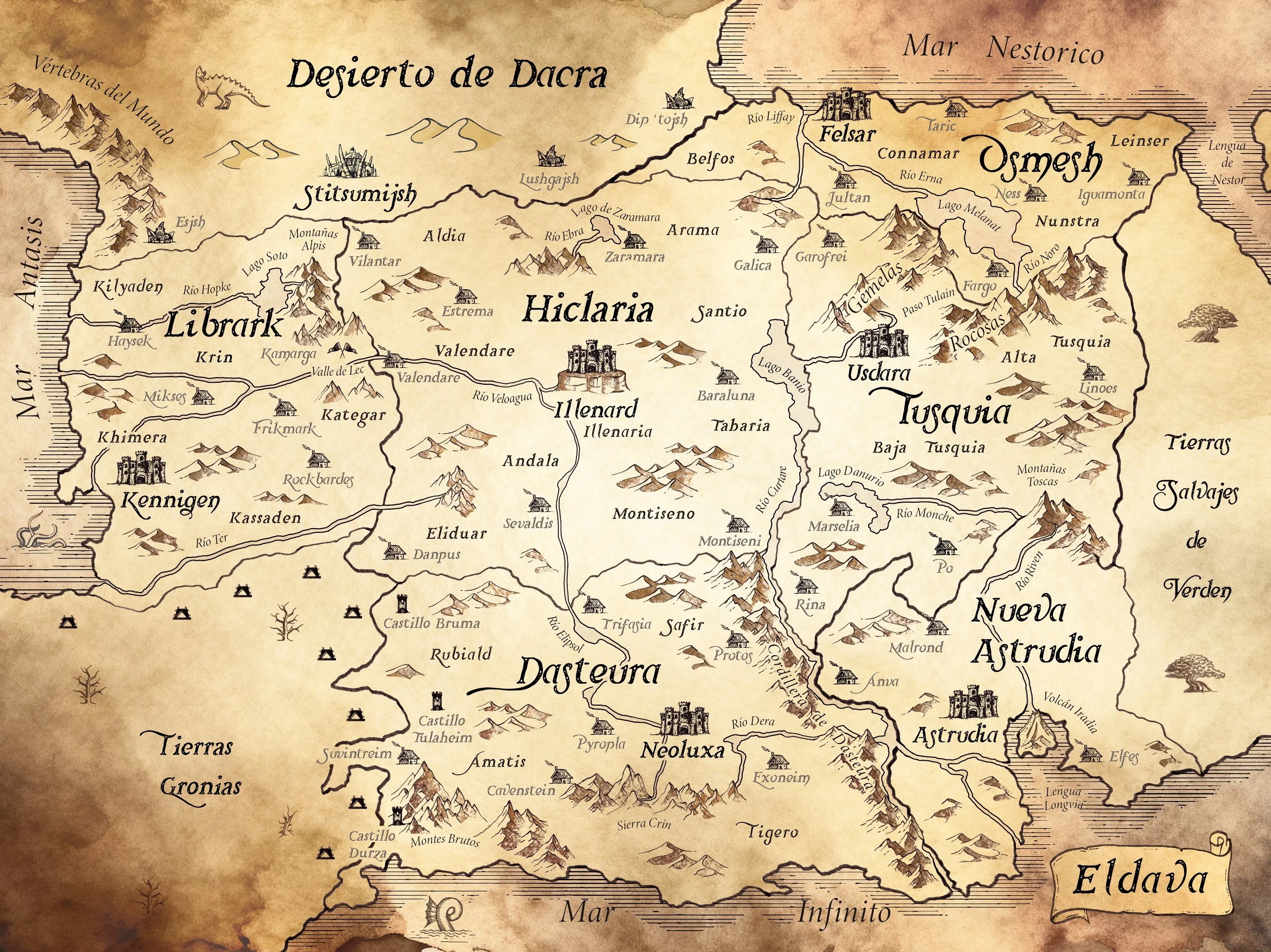 Mapa Eldava