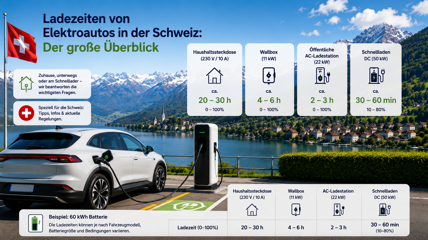 10 Tipps, um Ladekosten für Ihr E-Auto in der Schweiz zu senken